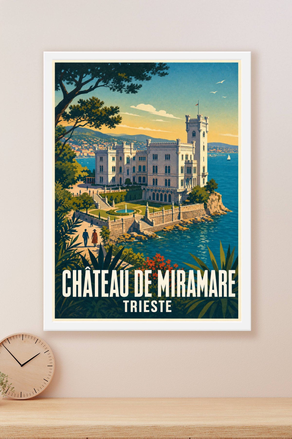 Affiche du Château de Miramare, poster de Trieste