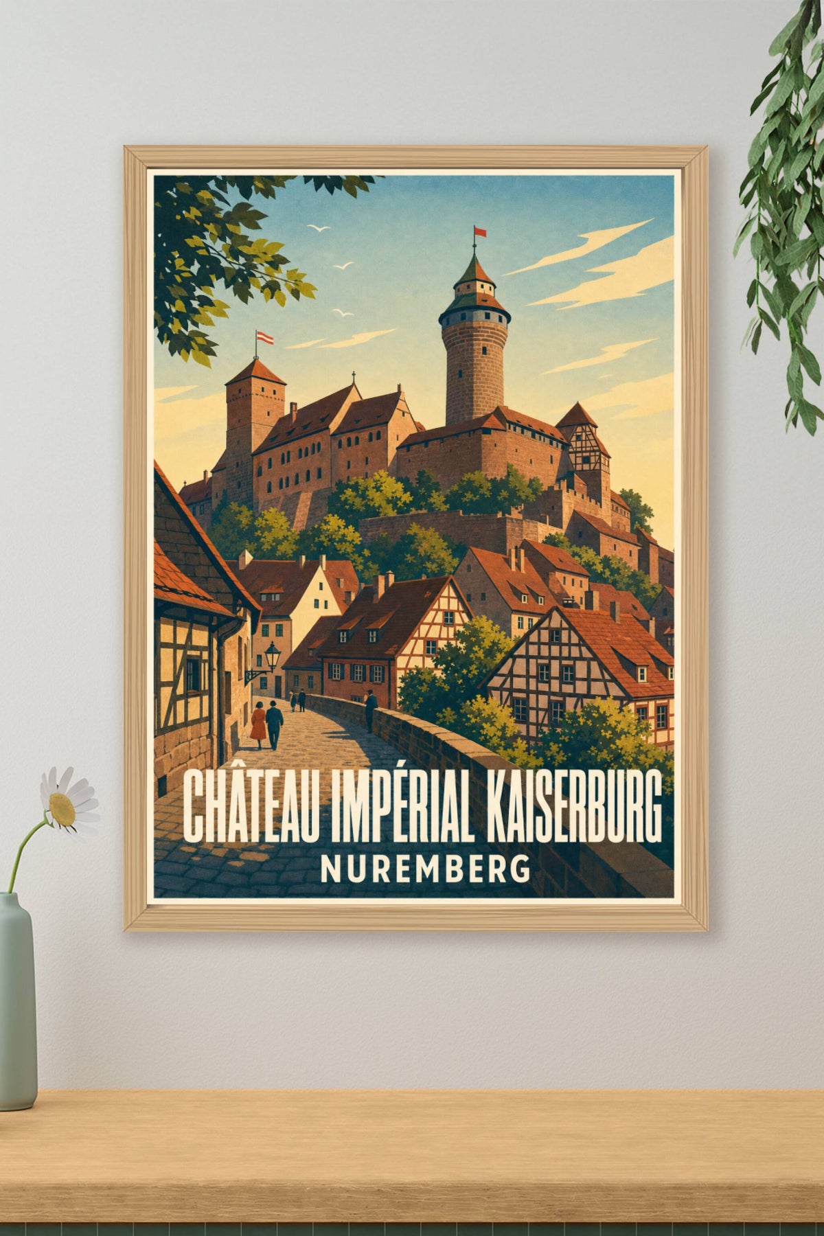 Affiche du Château de Nuremberg, poster Kaiserburg
