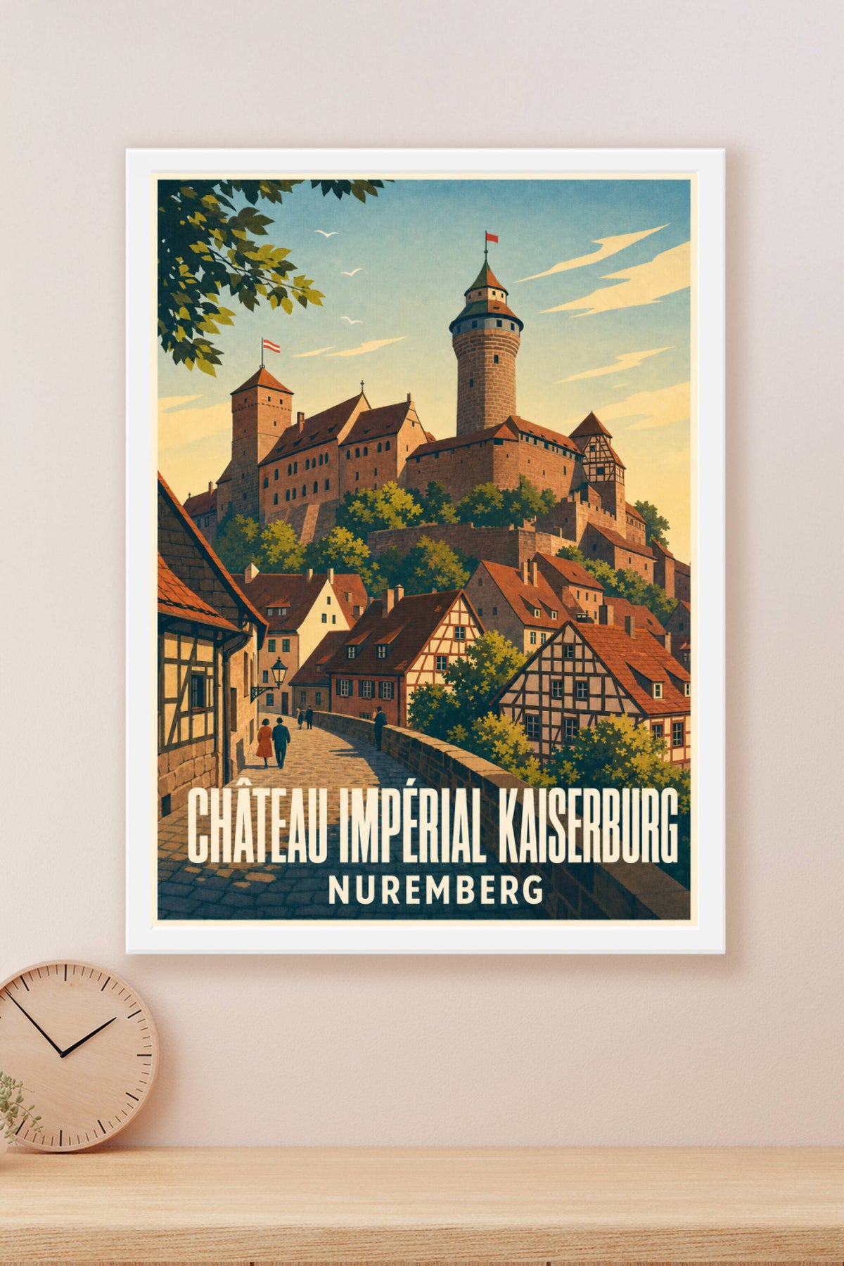 Affiche du Château de Nuremberg, poster Kaiserburg