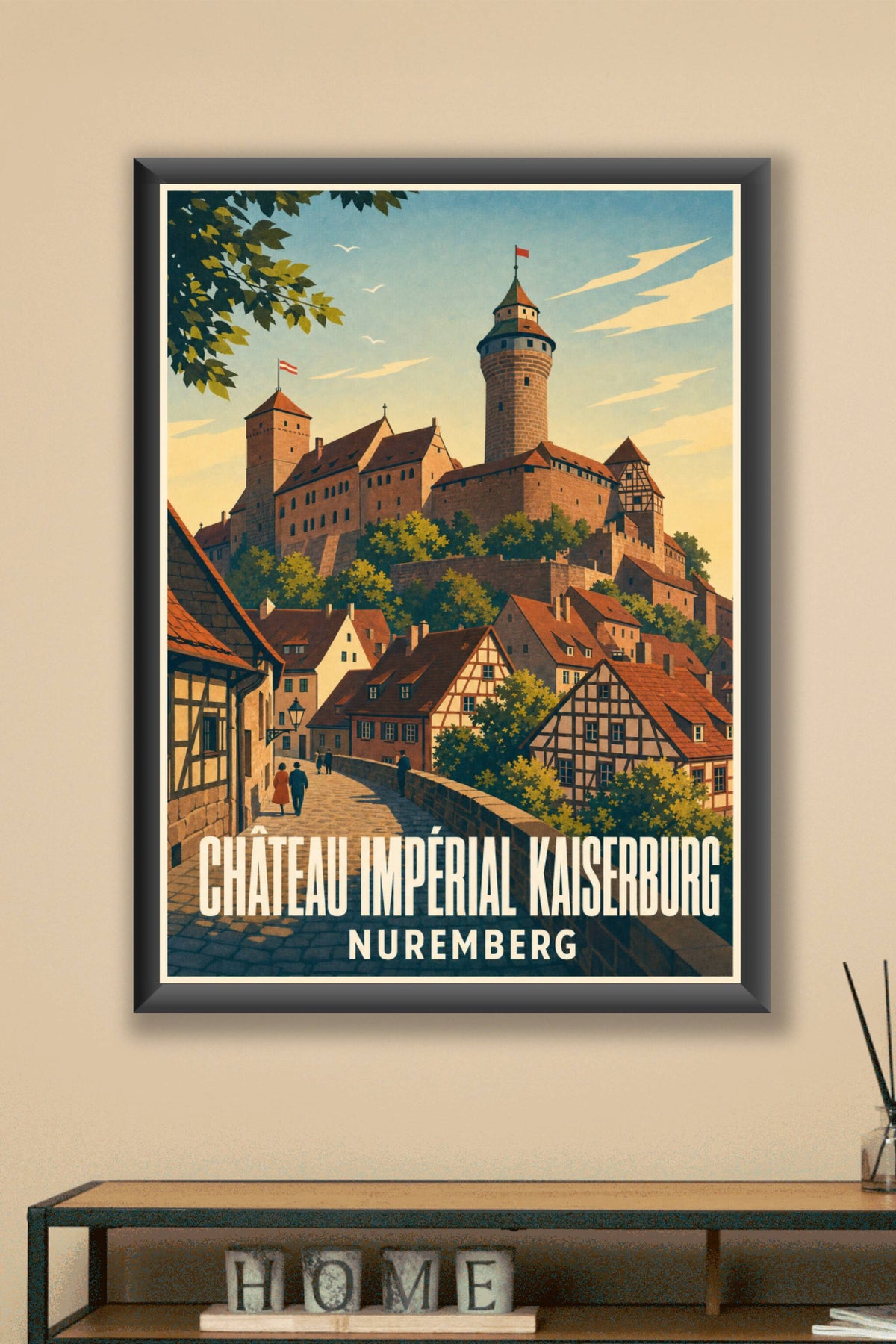 Affiche du Château de Nuremberg, poster Kaiserburg