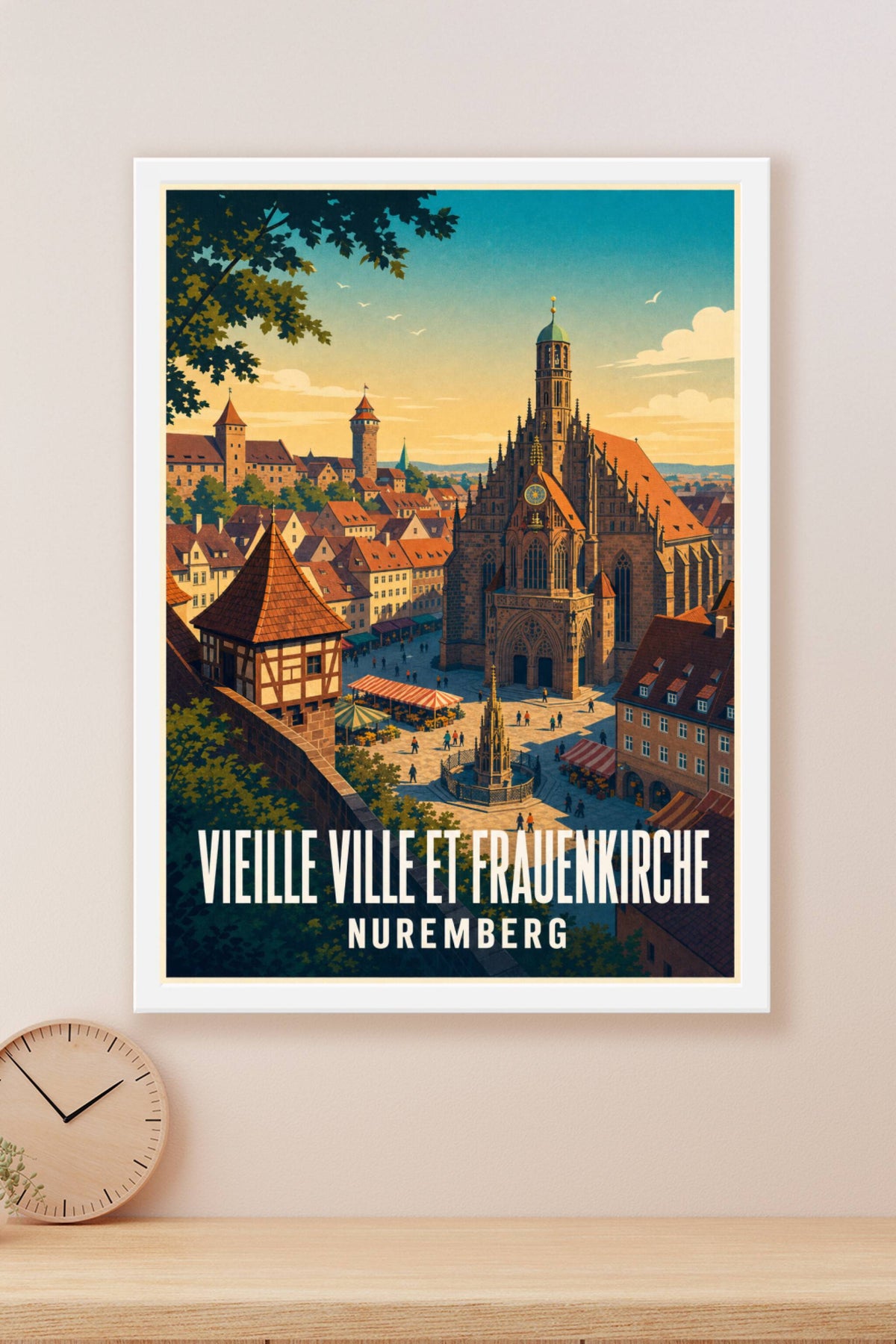 Affiche de Nuremberg, la Frauenkirche
