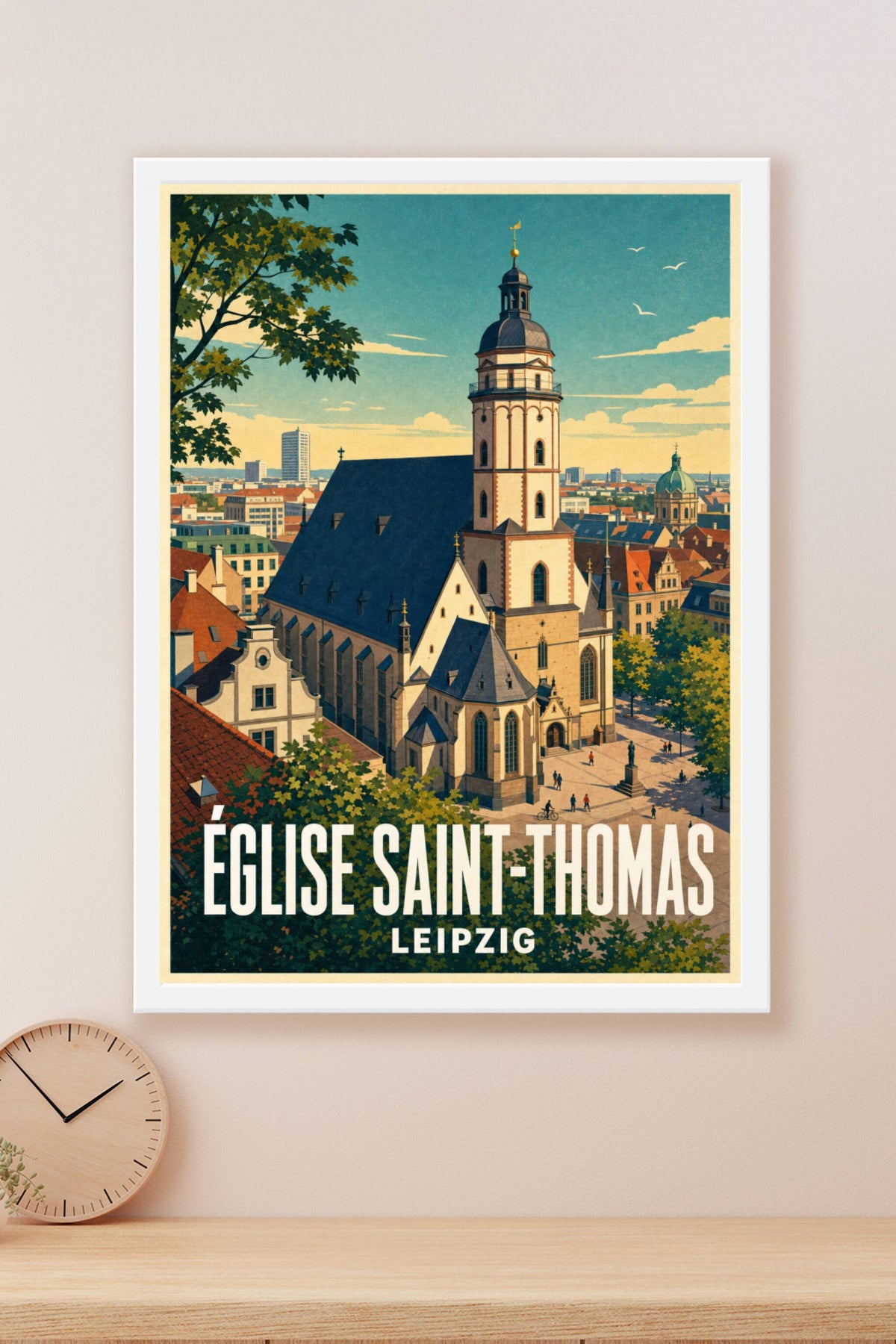 Affiche de l'église Saint-Thomas, poster de Leipzig