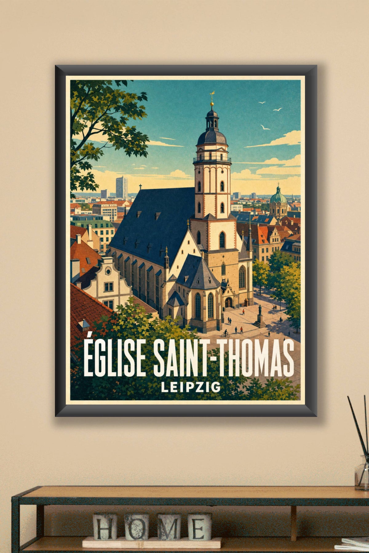 Affiche de l'église Saint-Thomas, poster de Leipzig