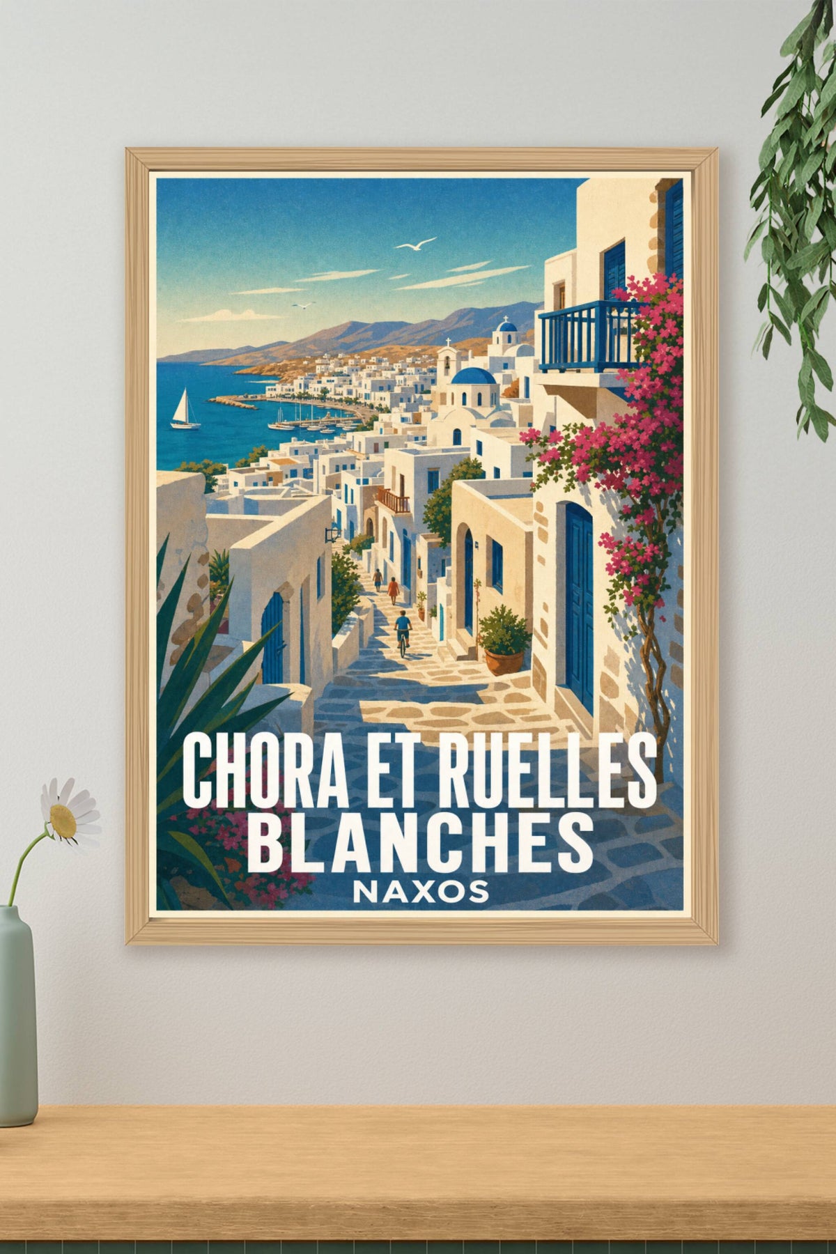 Affiche de Naxos, poster dômes bleus