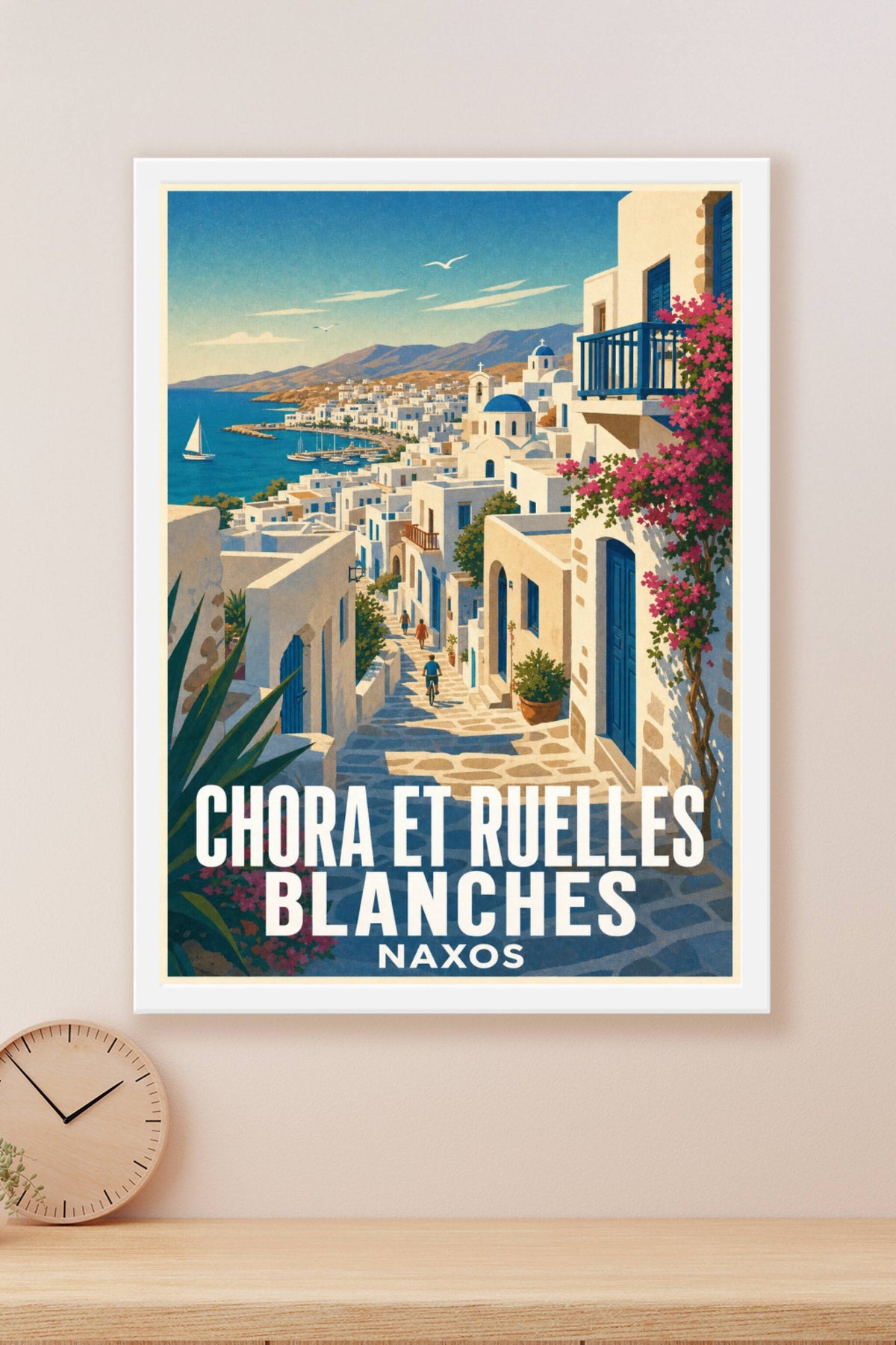 Affiche de Naxos, poster dômes bleus