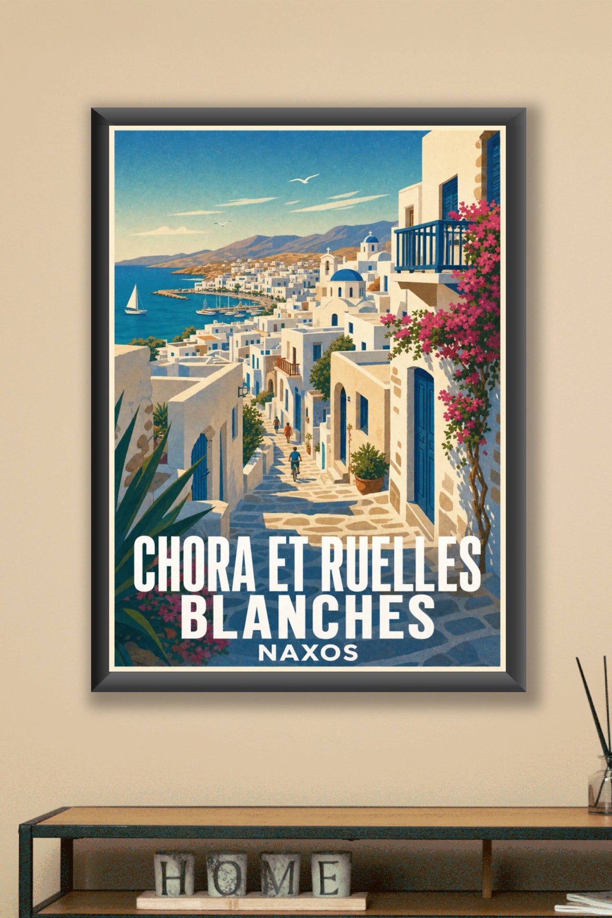 Affiche de Naxos, poster dômes bleus