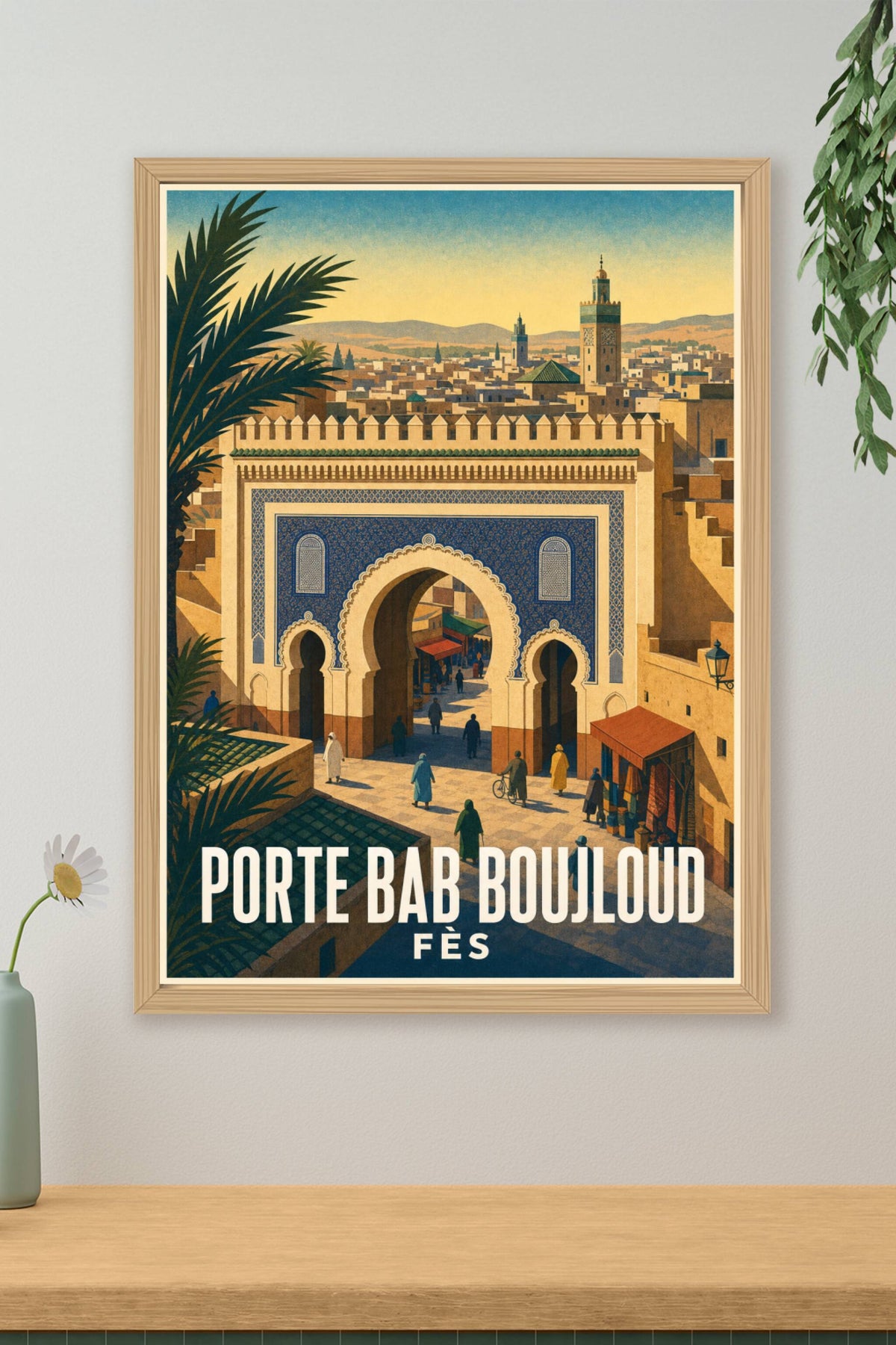Affiche de Fès, poster Porte Bab Boujloud