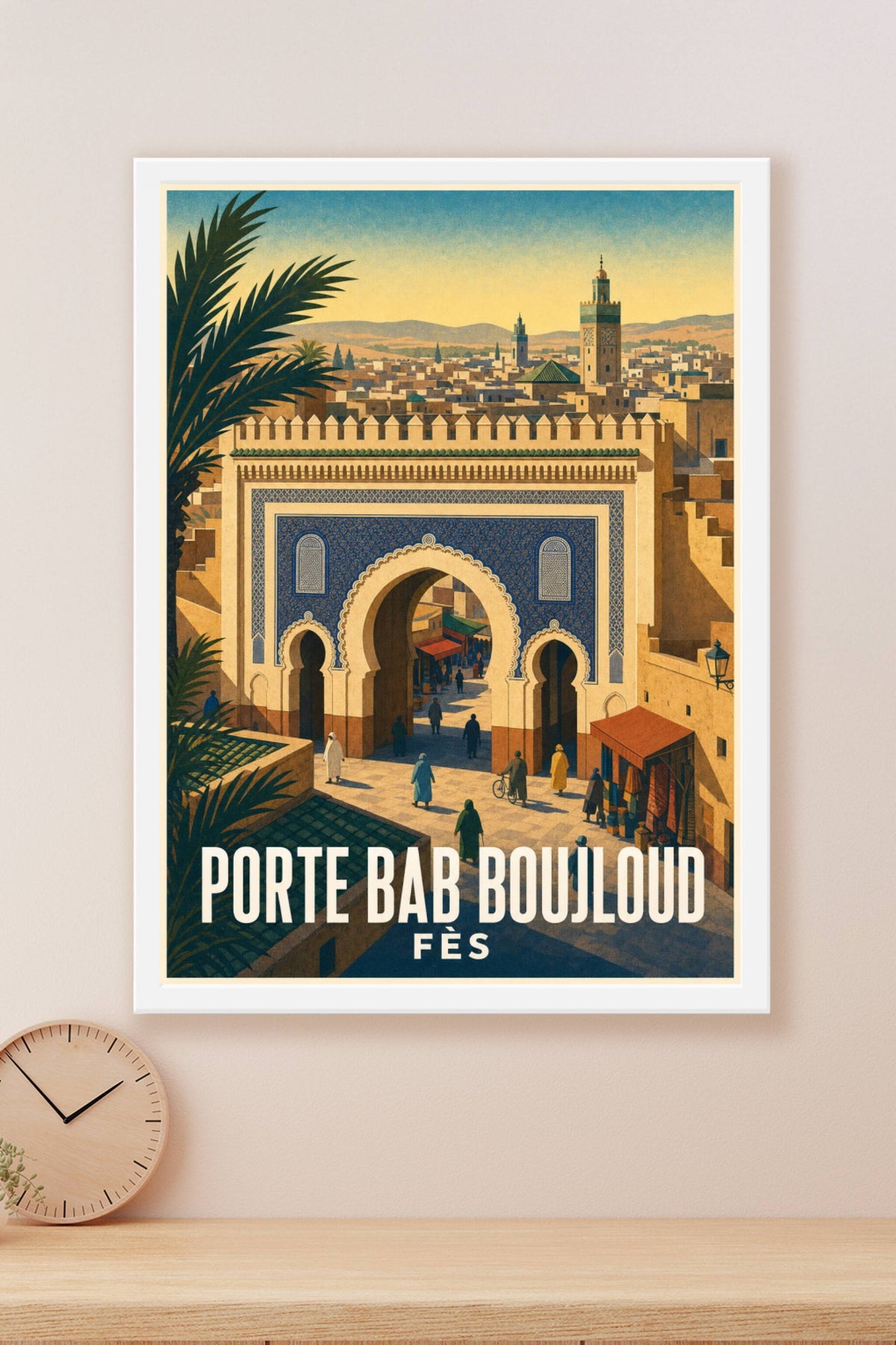 Affiche de Fès, poster Porte Bab Boujloud