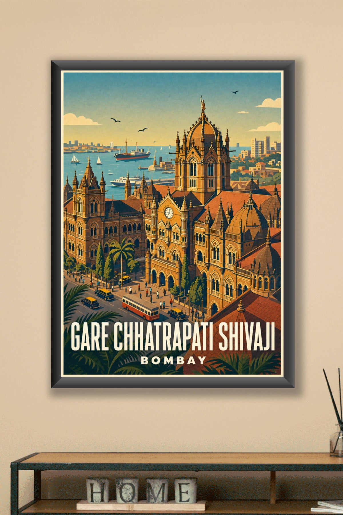 Affiche de Bombay, poster gare Chhatrapati Shivaji