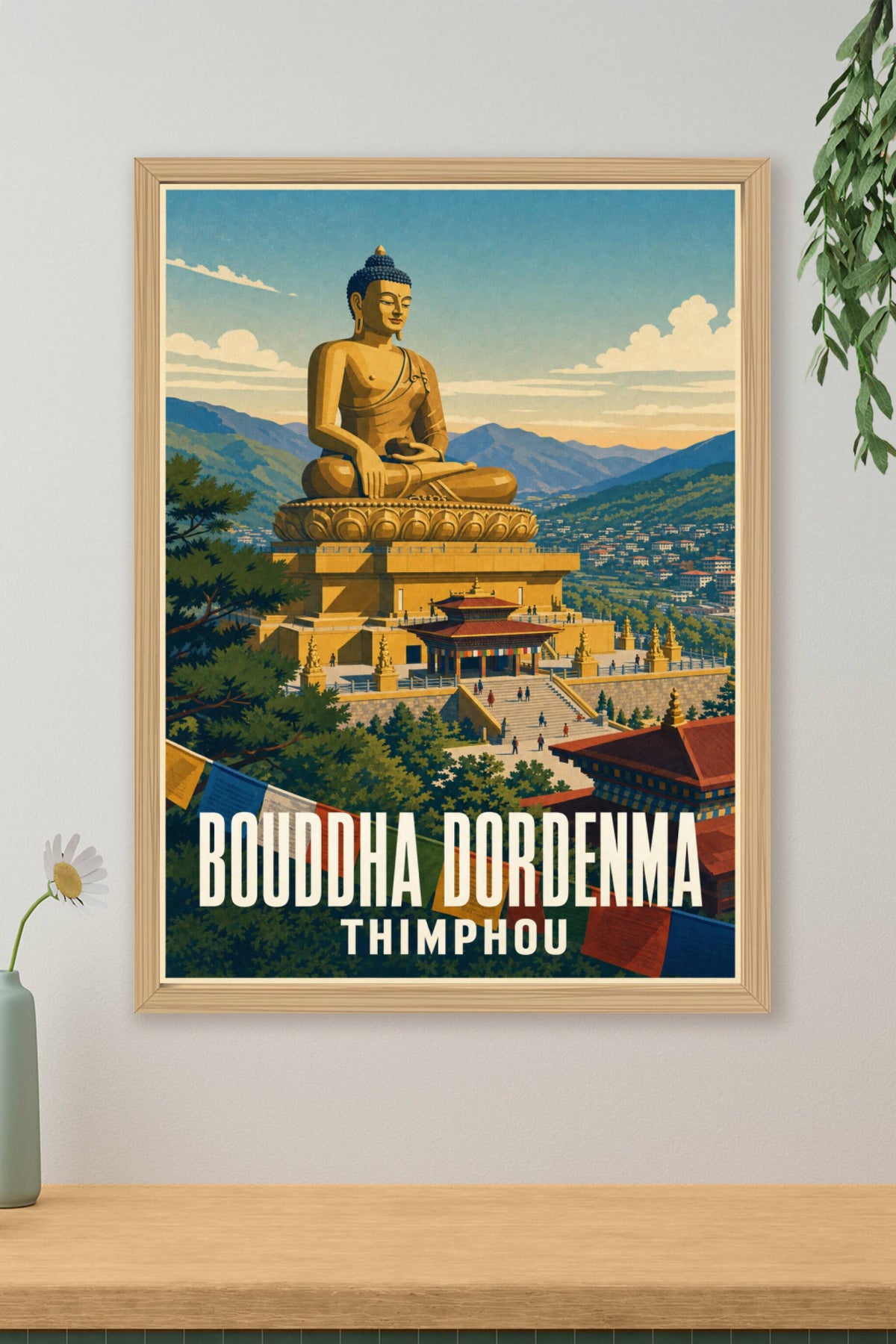 Affiche de Thimphou, poster Bouddha Dordenma