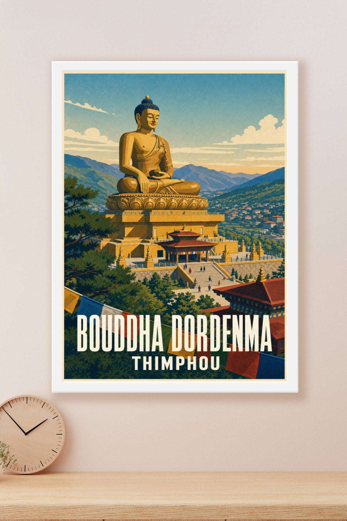 Affiche de Thimphou, poster Bouddha Dordenma