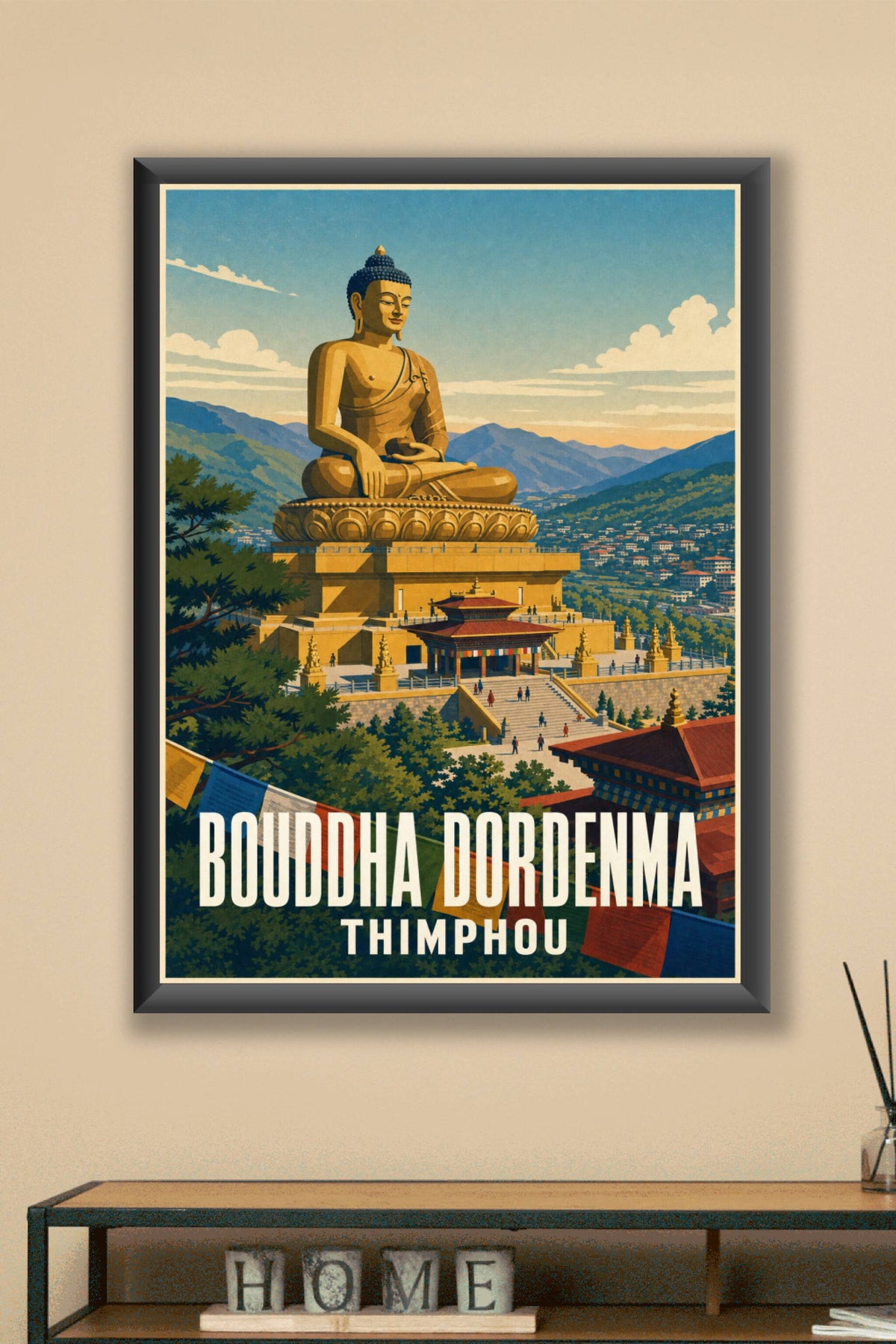 Affiche de Thimphou, poster Bouddha Dordenma