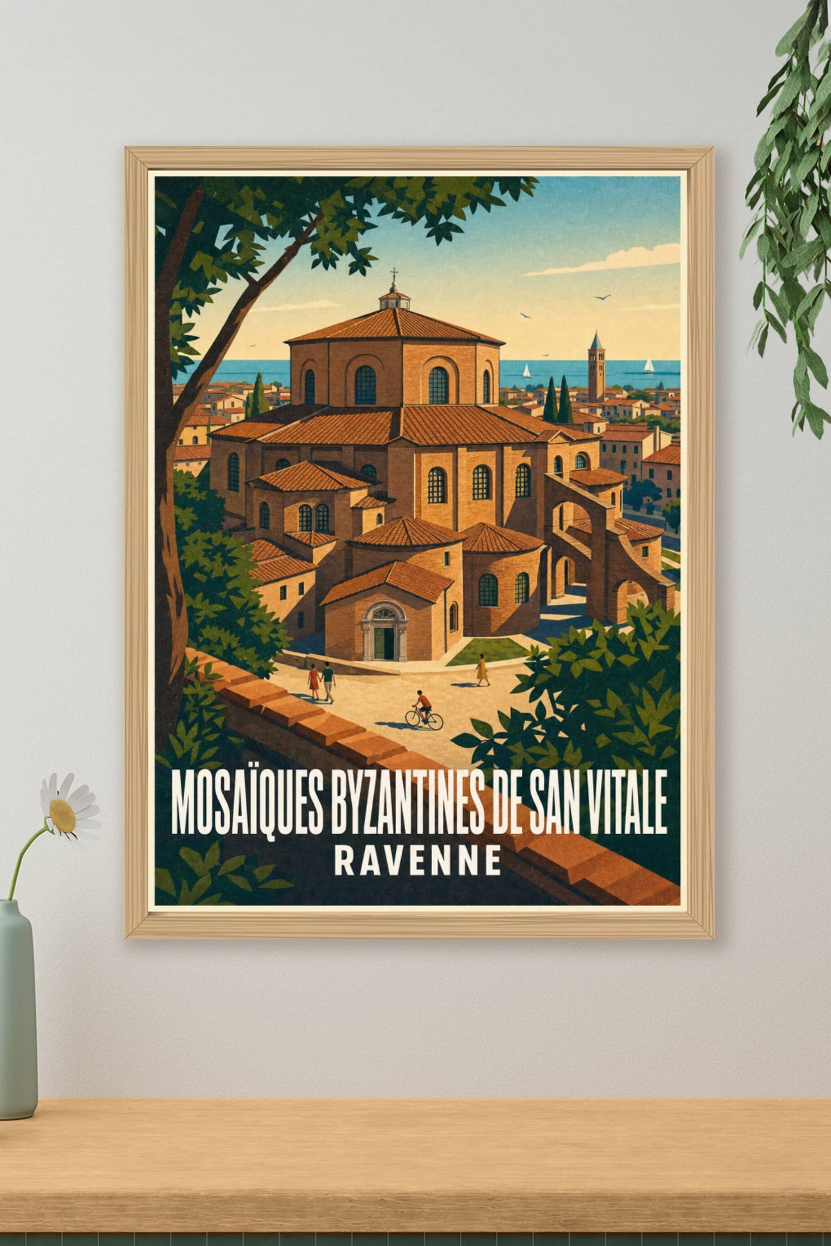 Affiche de Ravenne, poster de la basilique San Vitale