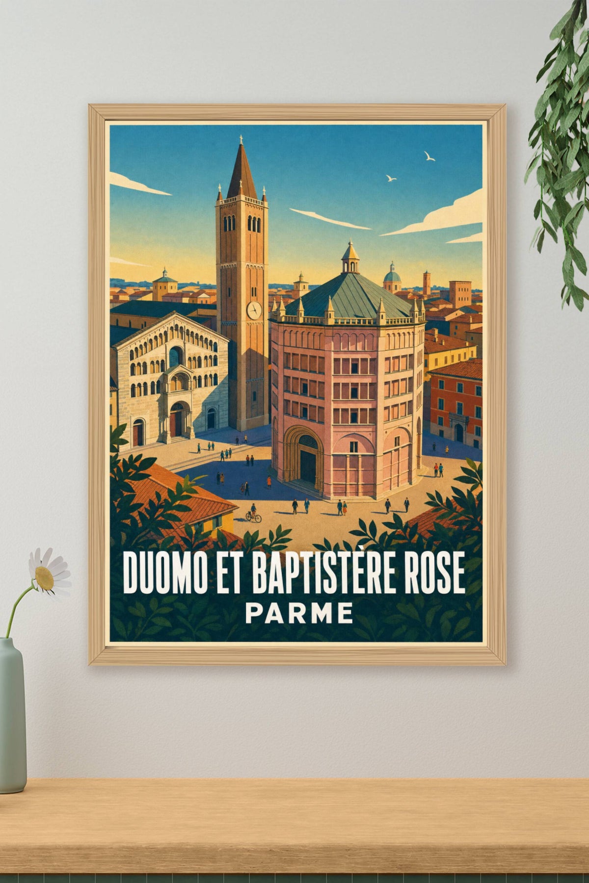 Affiche de Parme, baptistère rose