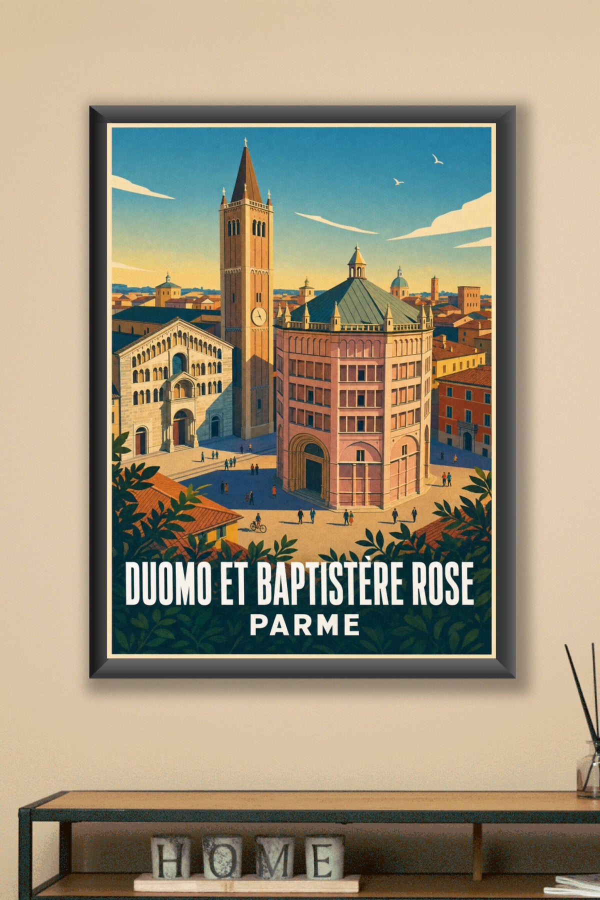 Affiche de Parme, baptistère rose