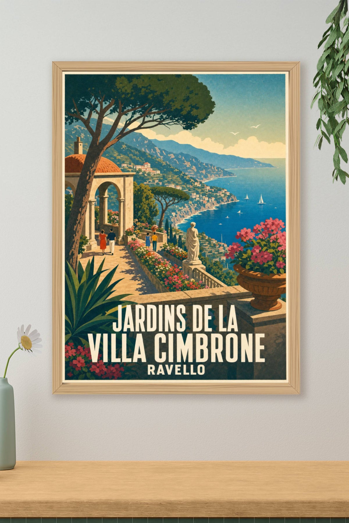 Affiche de Ravello, poster Villa Cimbrone
