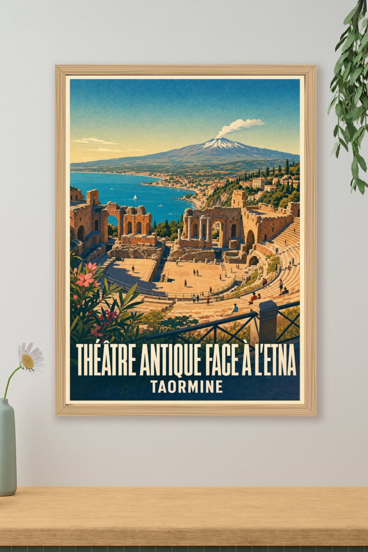Affiche de Taormine, poster du théâtre antique