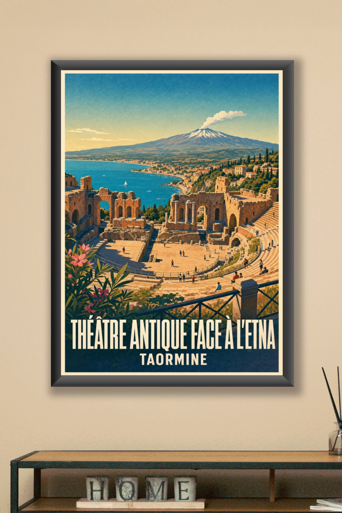 Affiche de Taormine, poster du théâtre antique