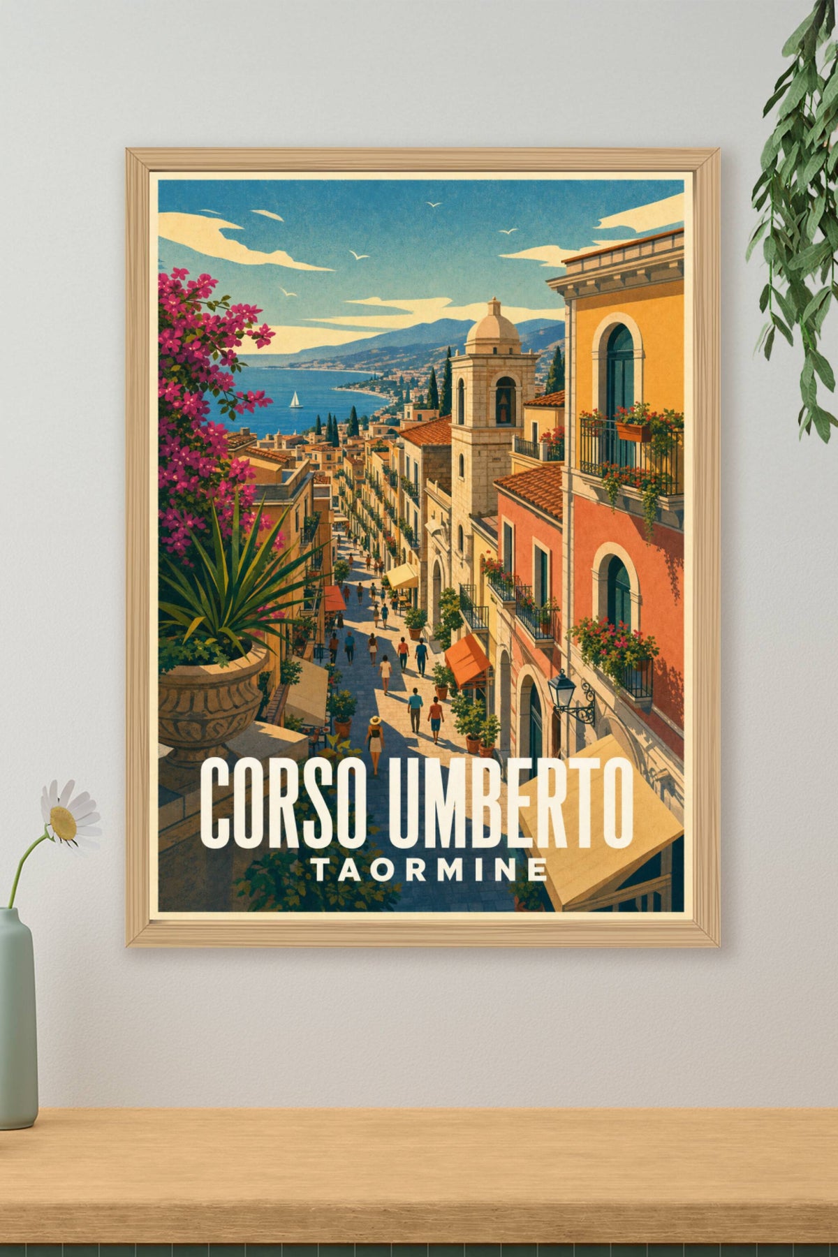 Affiche de Taormine, poster Corso Umberto