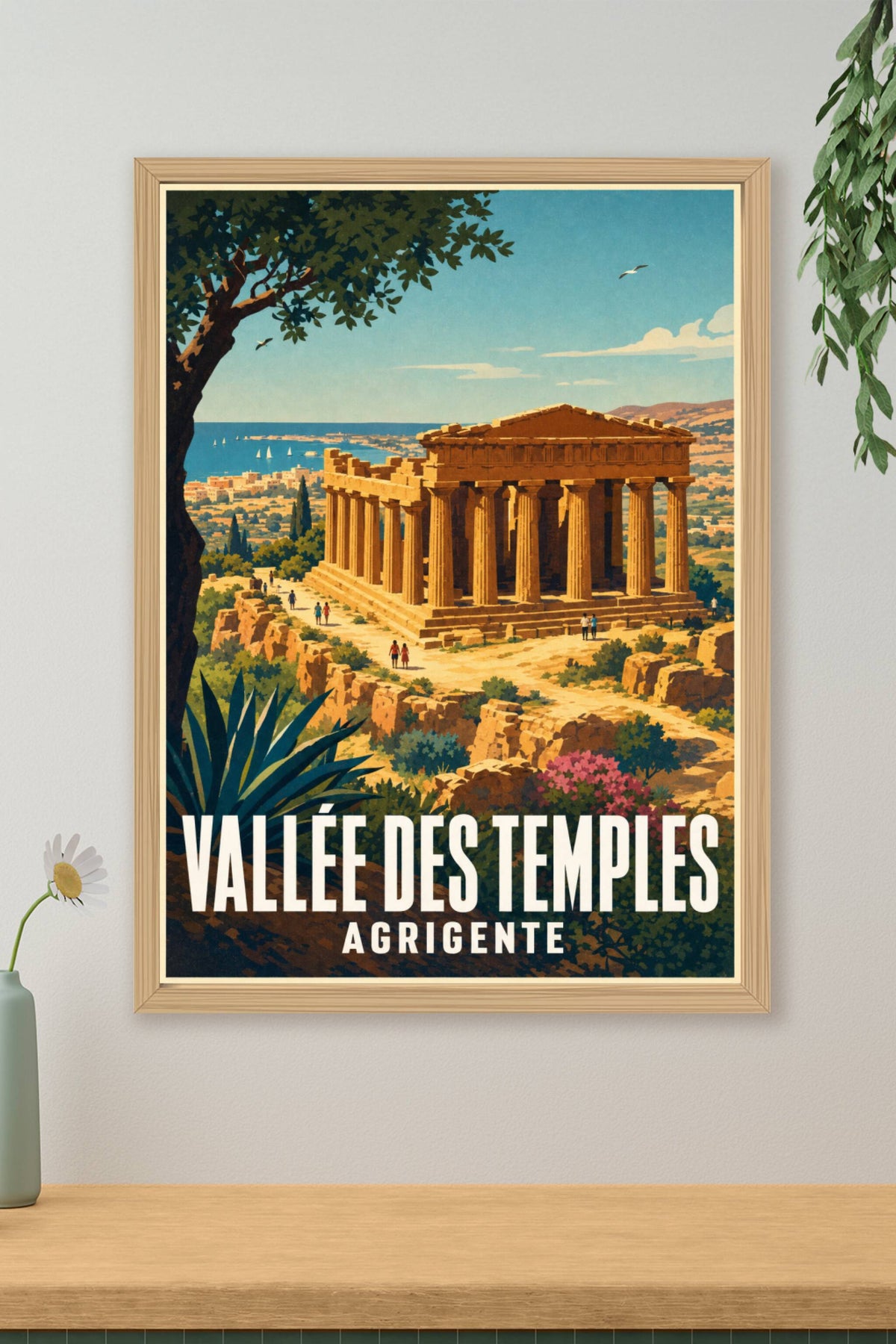 Affiche de la Vallée des Temples, poster Agrigente