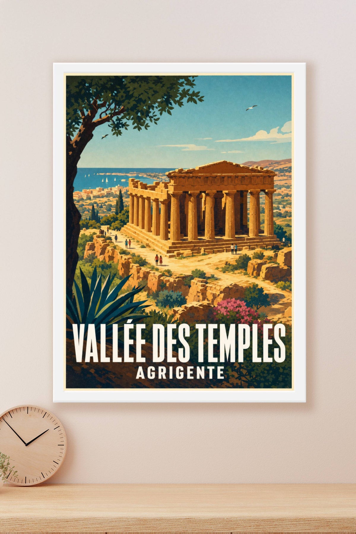 Affiche de la Vallée des Temples, poster Agrigente