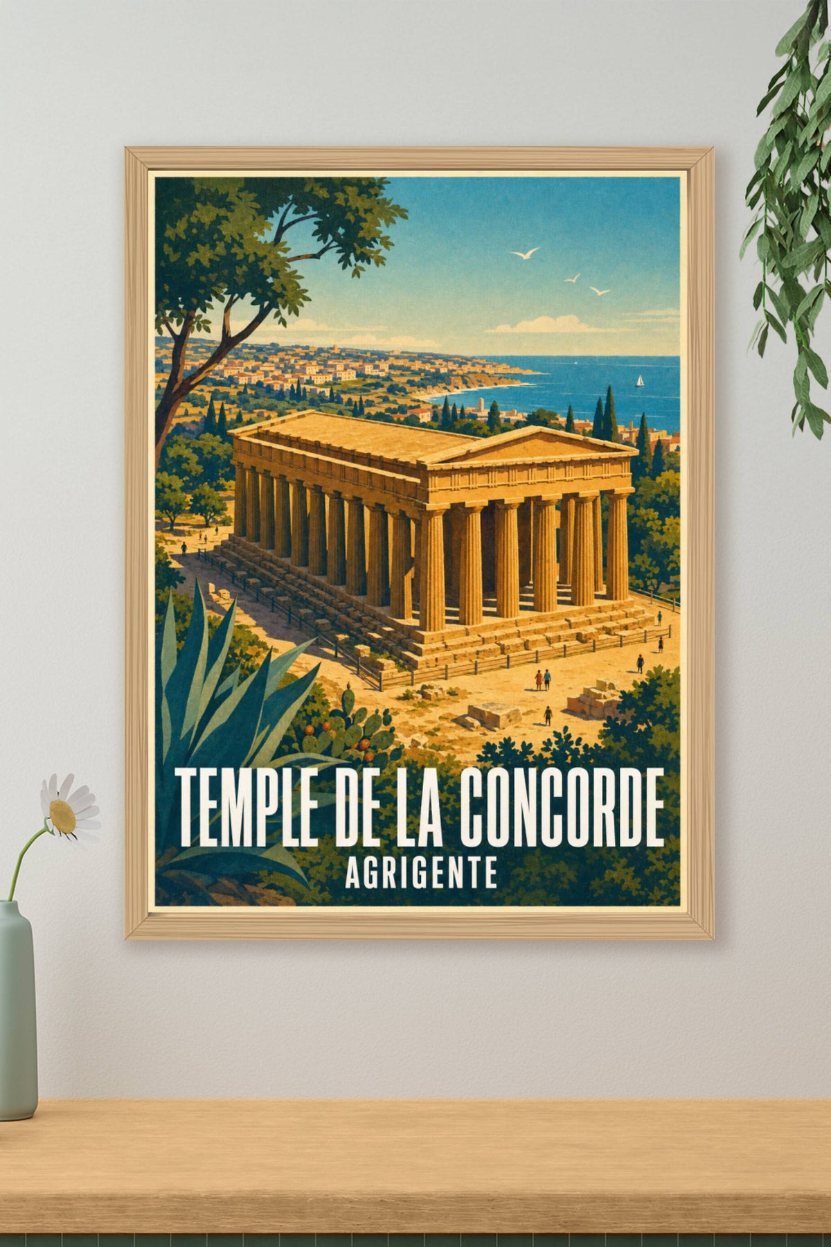 Affiche d'Agrigente, poster Temple de la Concorde