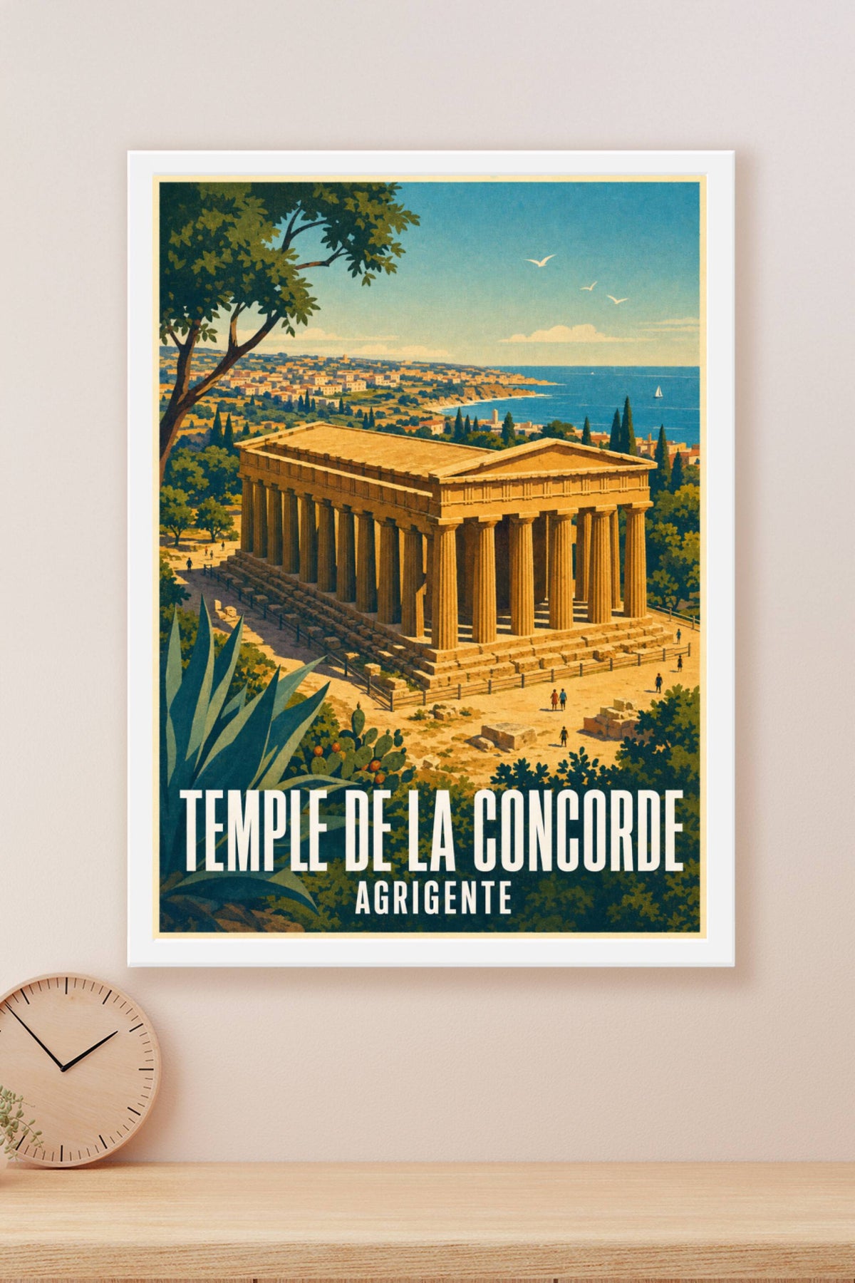 Affiche d'Agrigente, poster Temple de la Concorde
