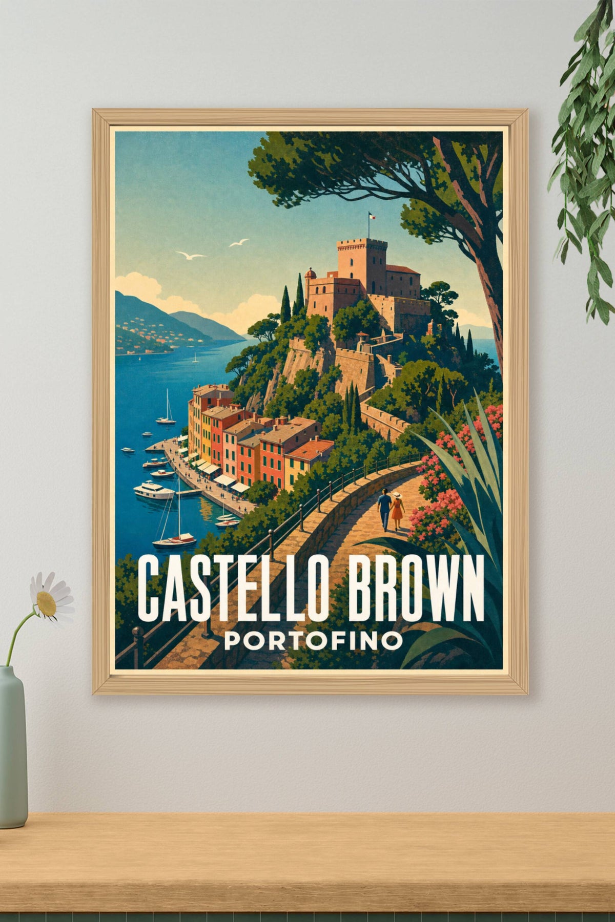 Affiche de Portofino, Castello Brown