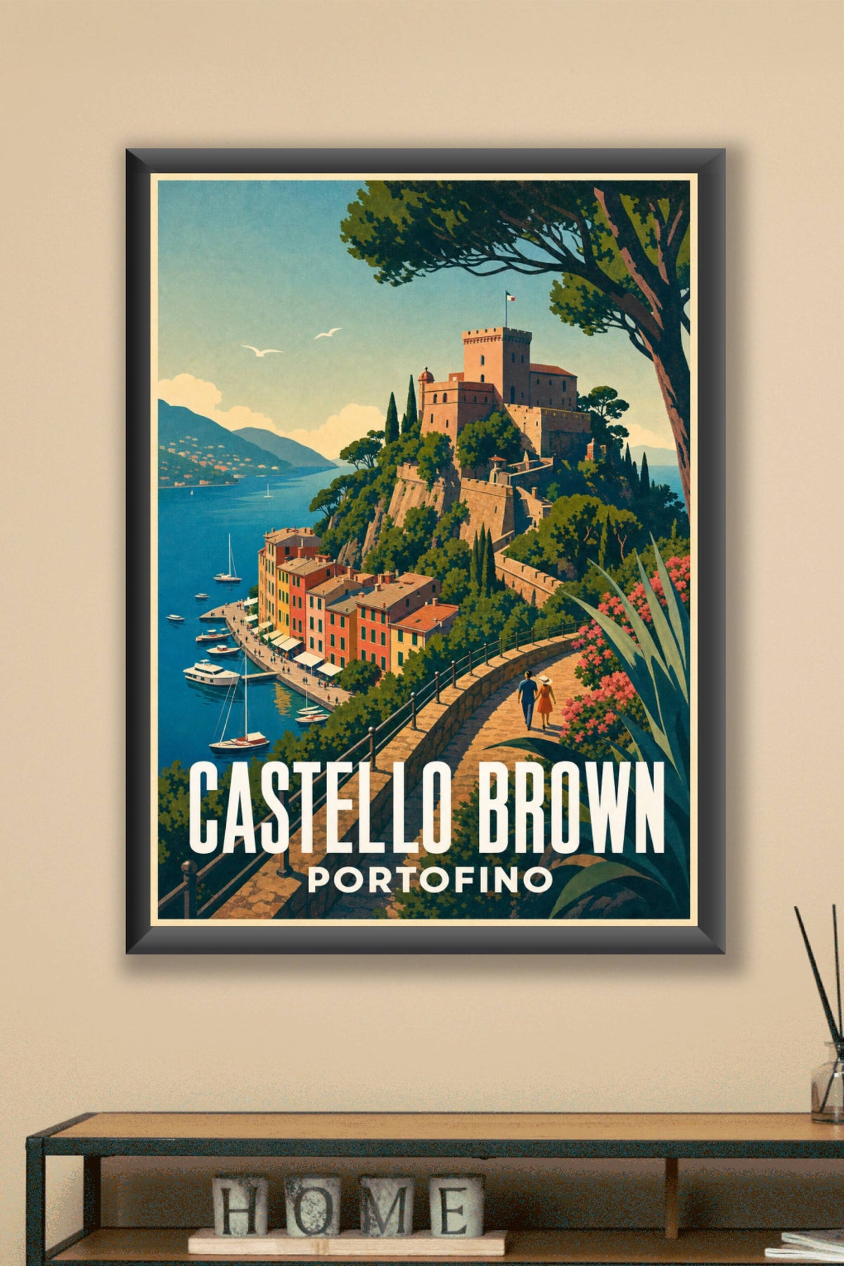 Affiche de Portofino, Castello Brown