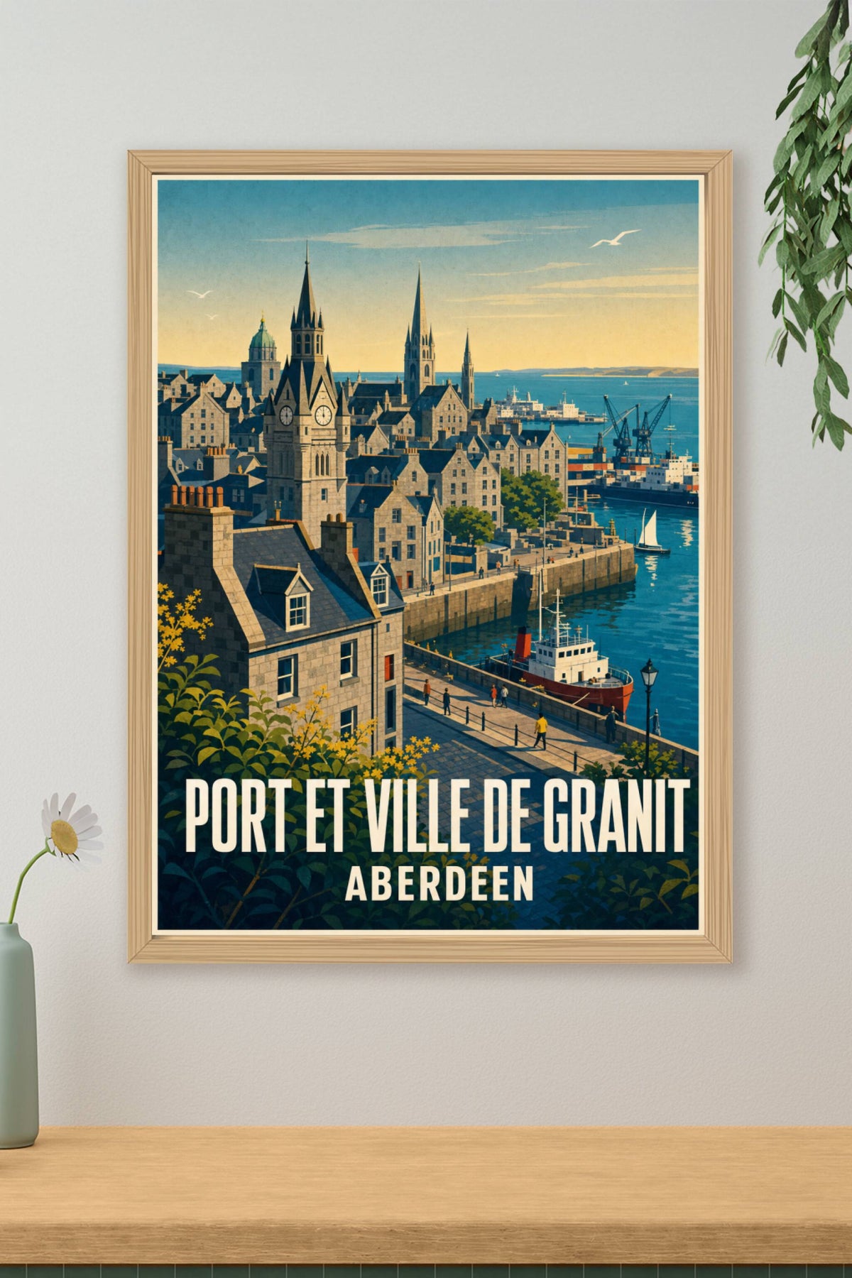 Affiche d'Aberdeen, ville de granit