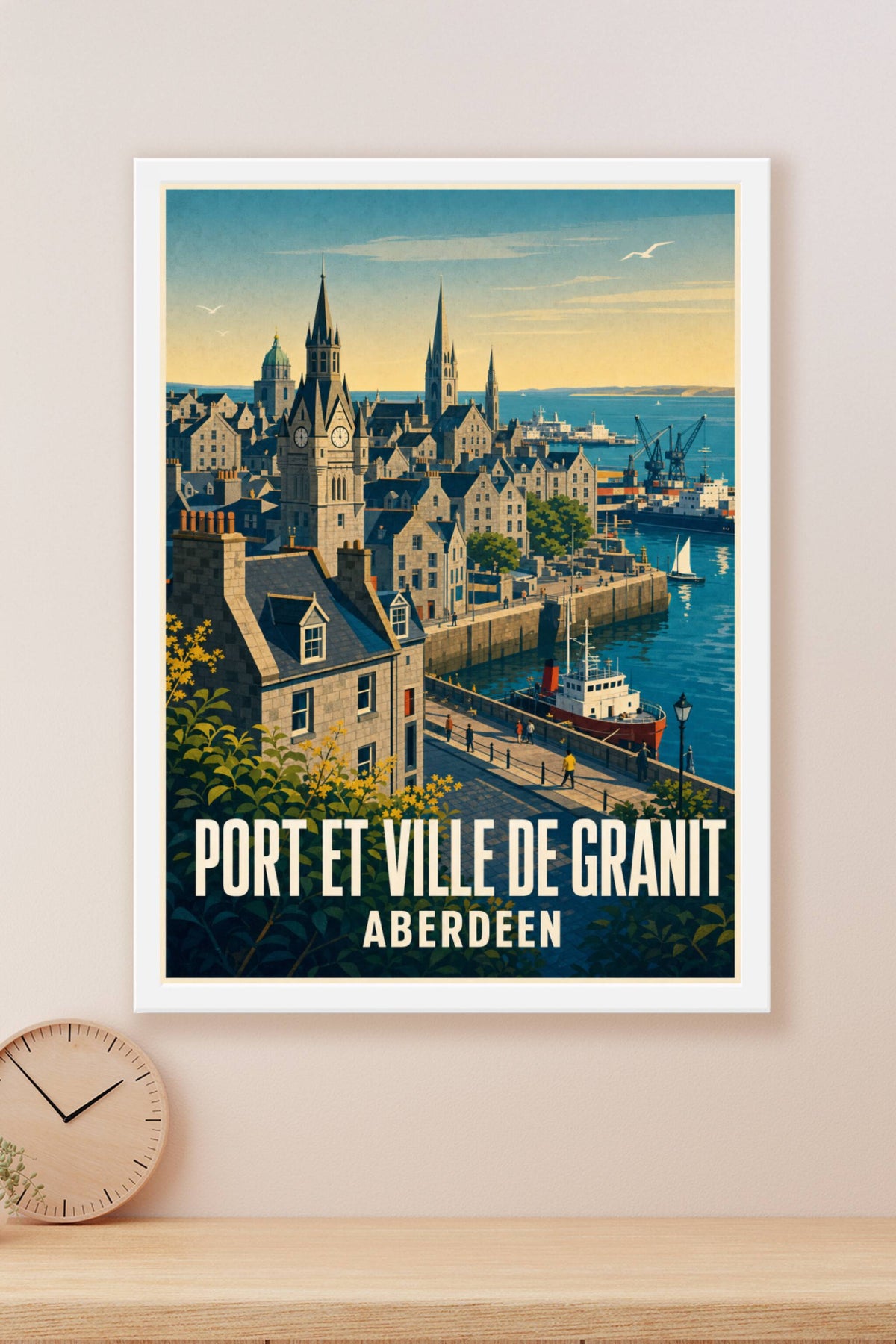 Affiche d'Aberdeen, ville de granit