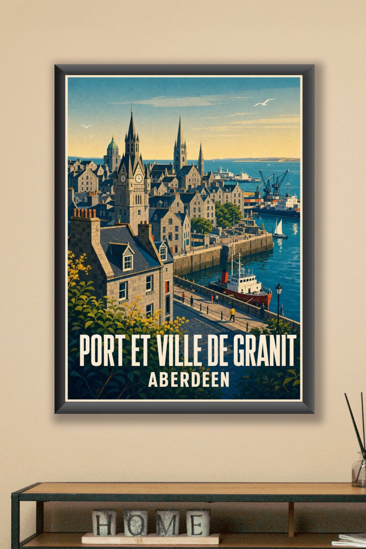 Affiche d'Aberdeen, ville de granit