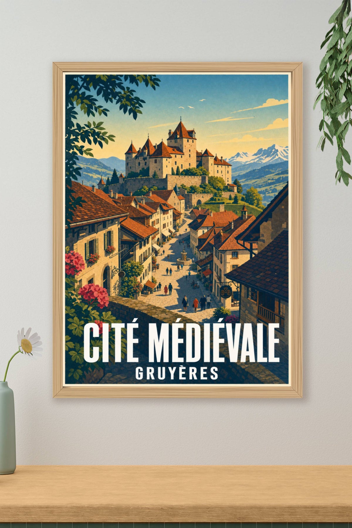 Affiche de Gruyères, cité médiévale suisse