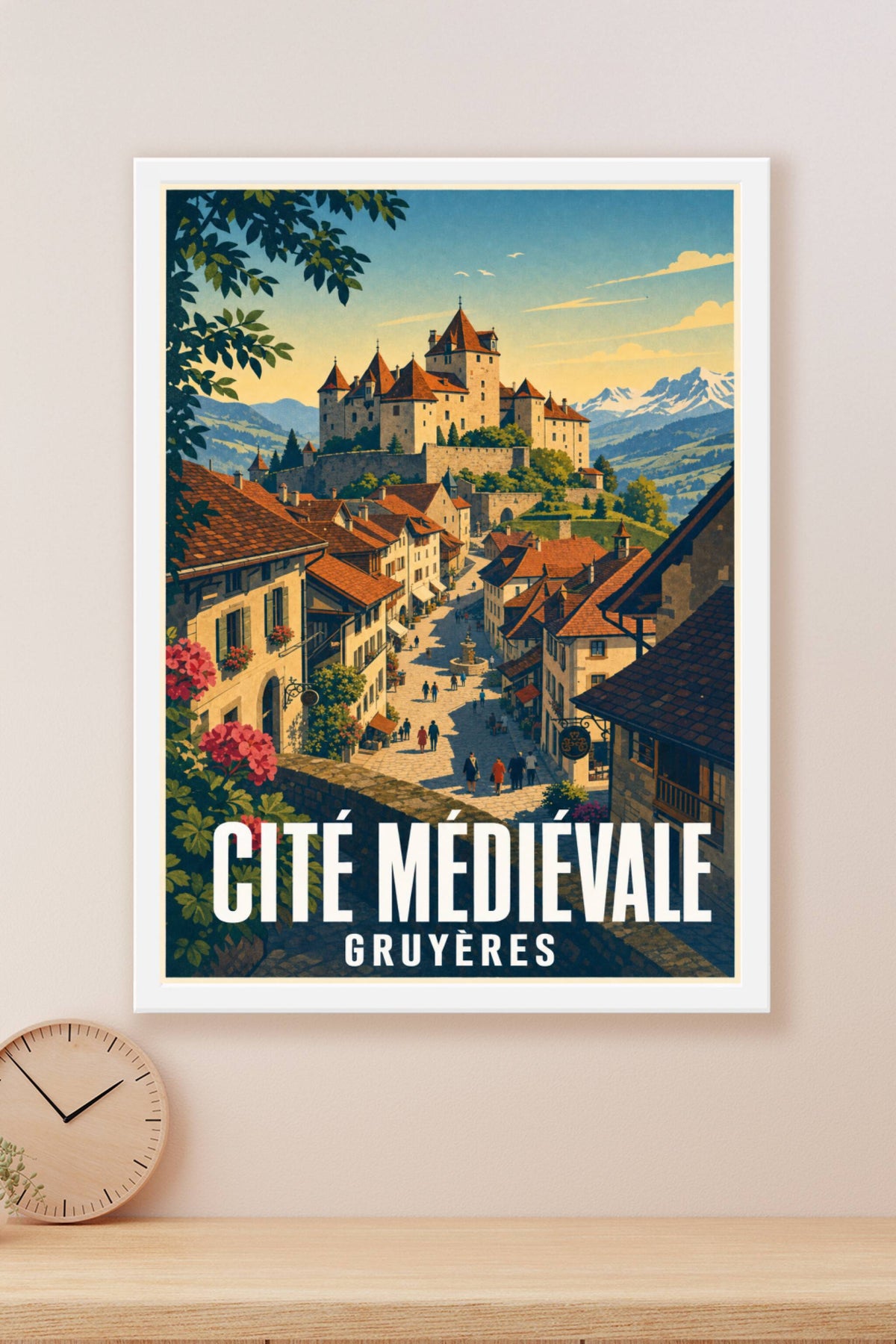 Affiche de Gruyères, cité médiévale suisse