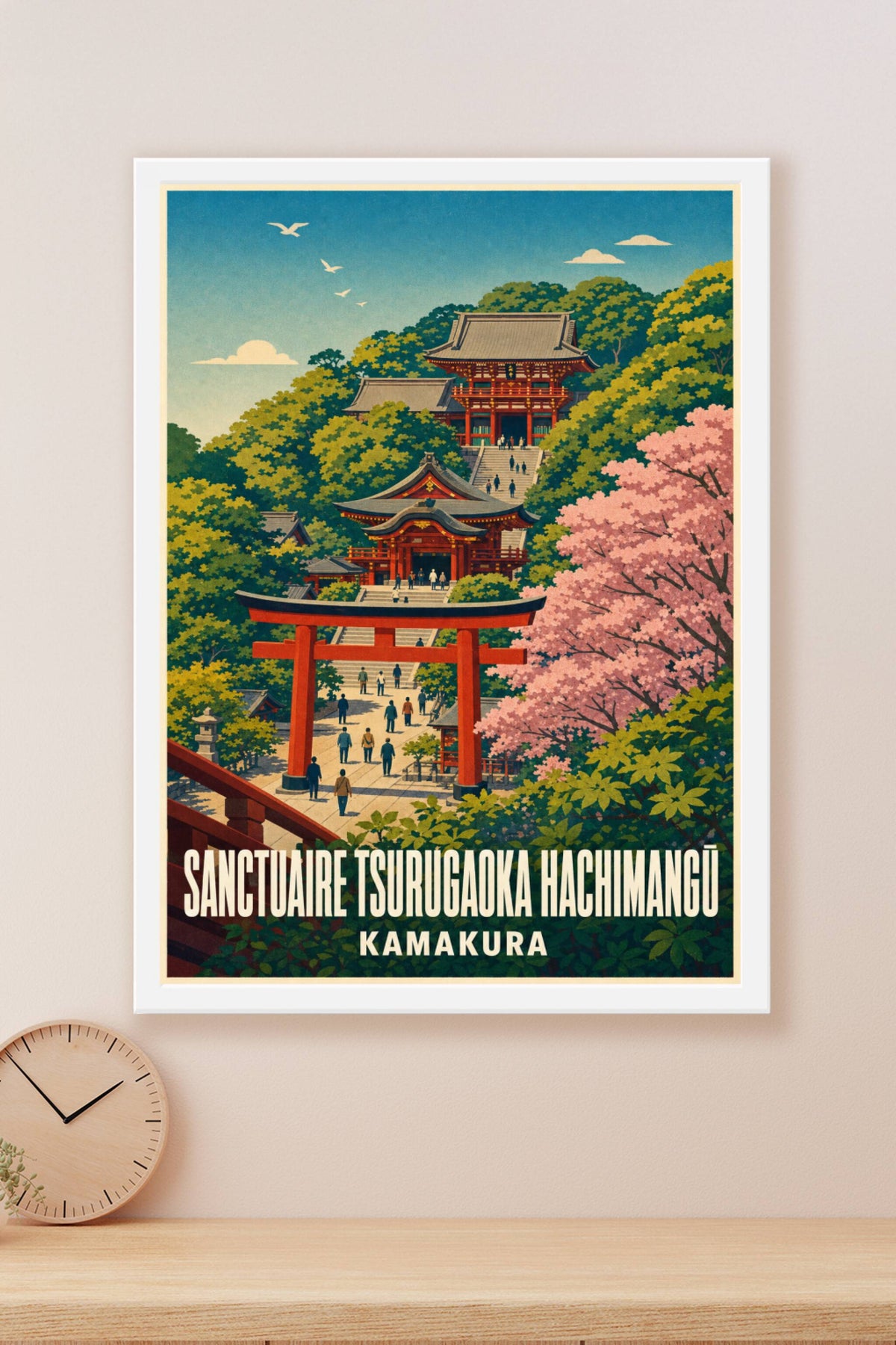 Affiche du Sanctuaire Tsurugaoka Hachimangū, poster Japon