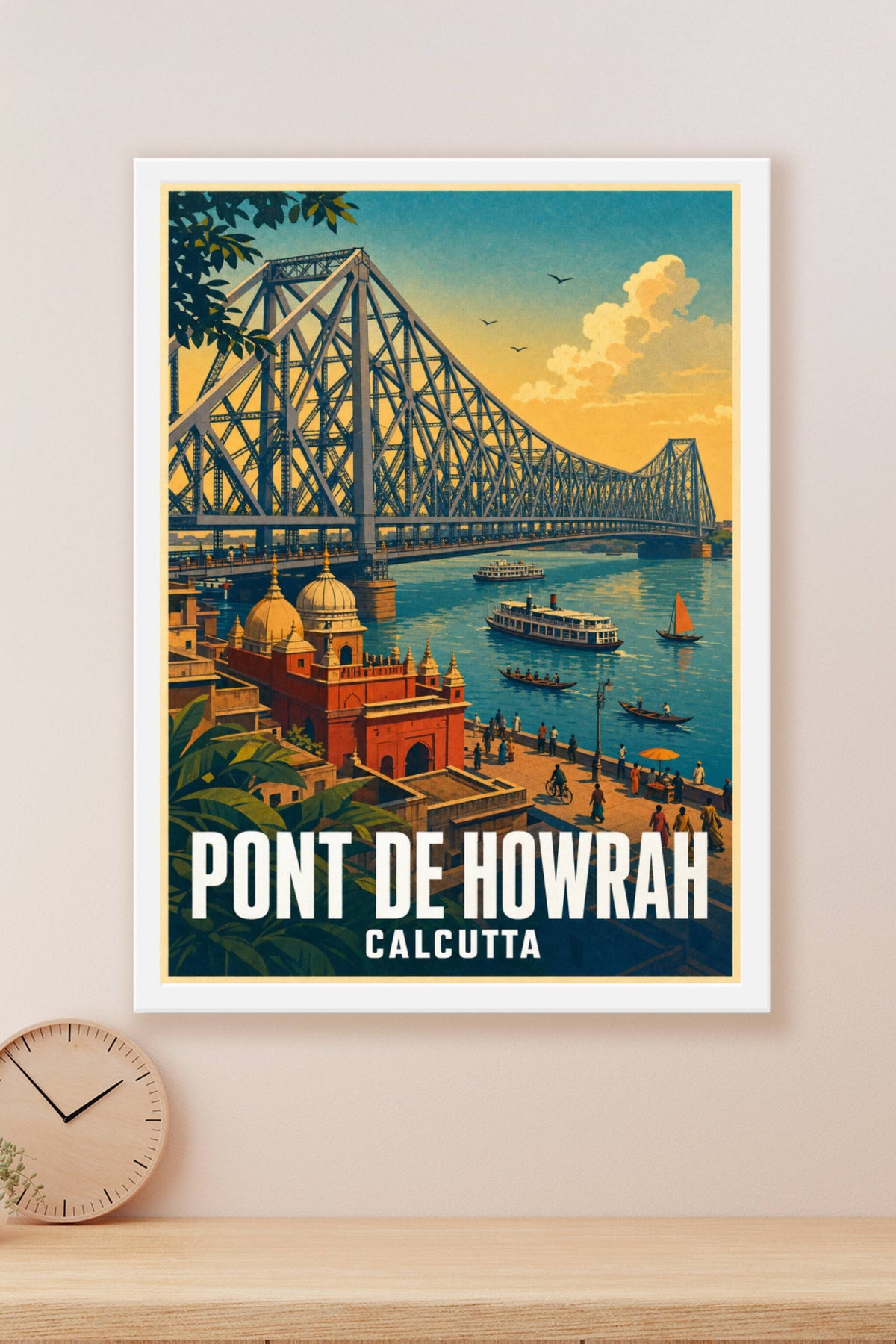 Affiche du Pont de Howrah, poster Calcutta