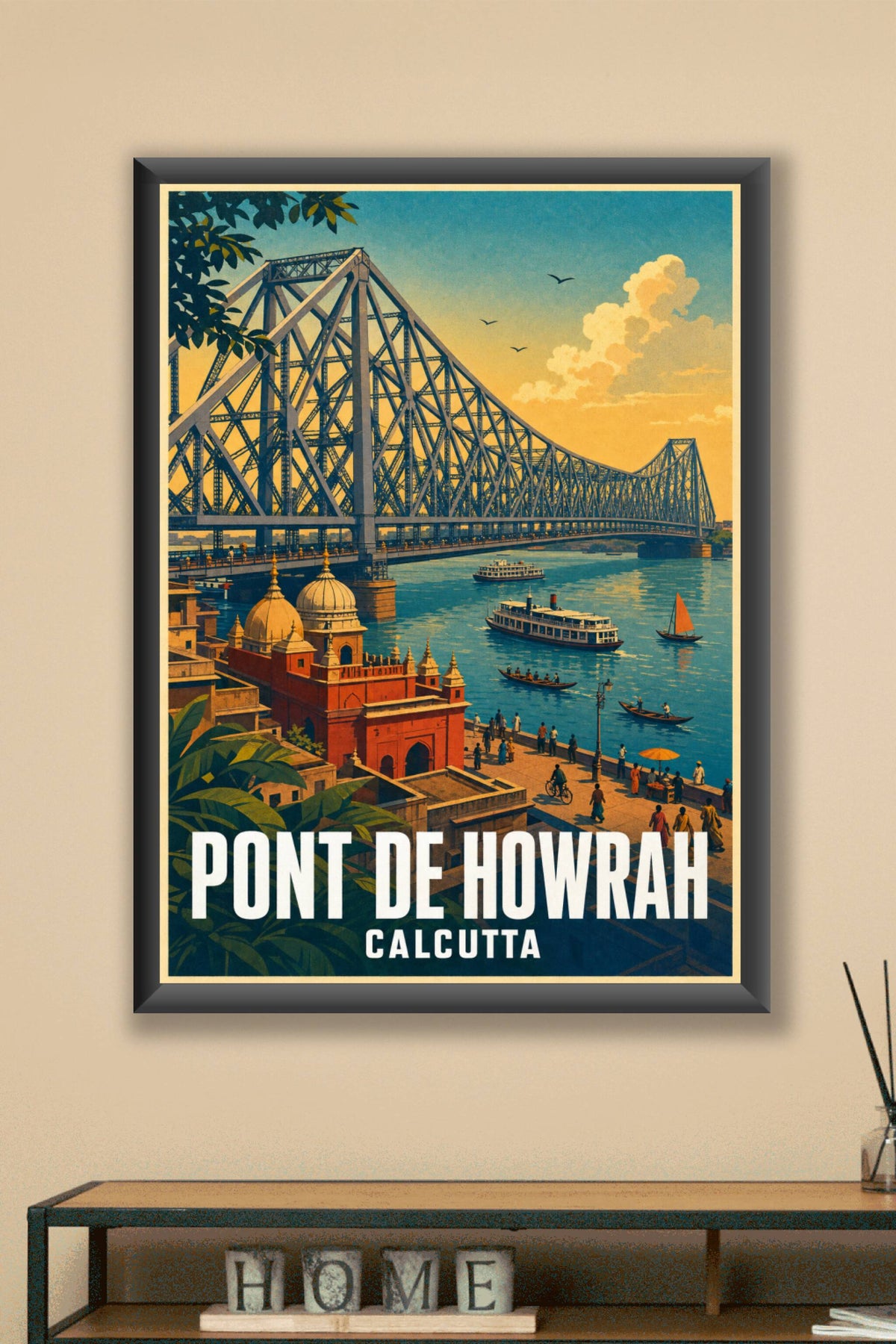 Affiche du Pont de Howrah, poster Calcutta