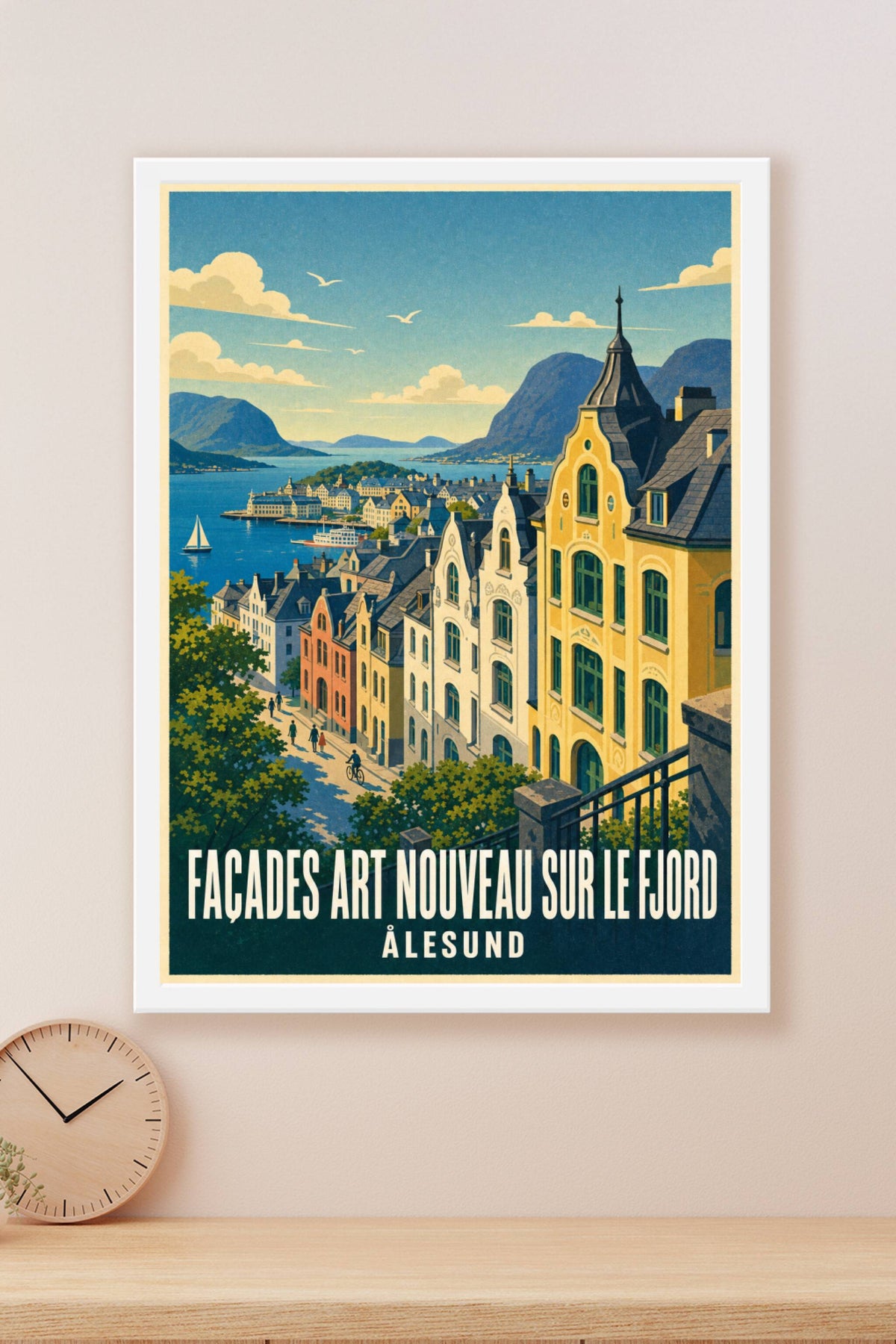 Poster d'Ålesund, façades Art nouveau