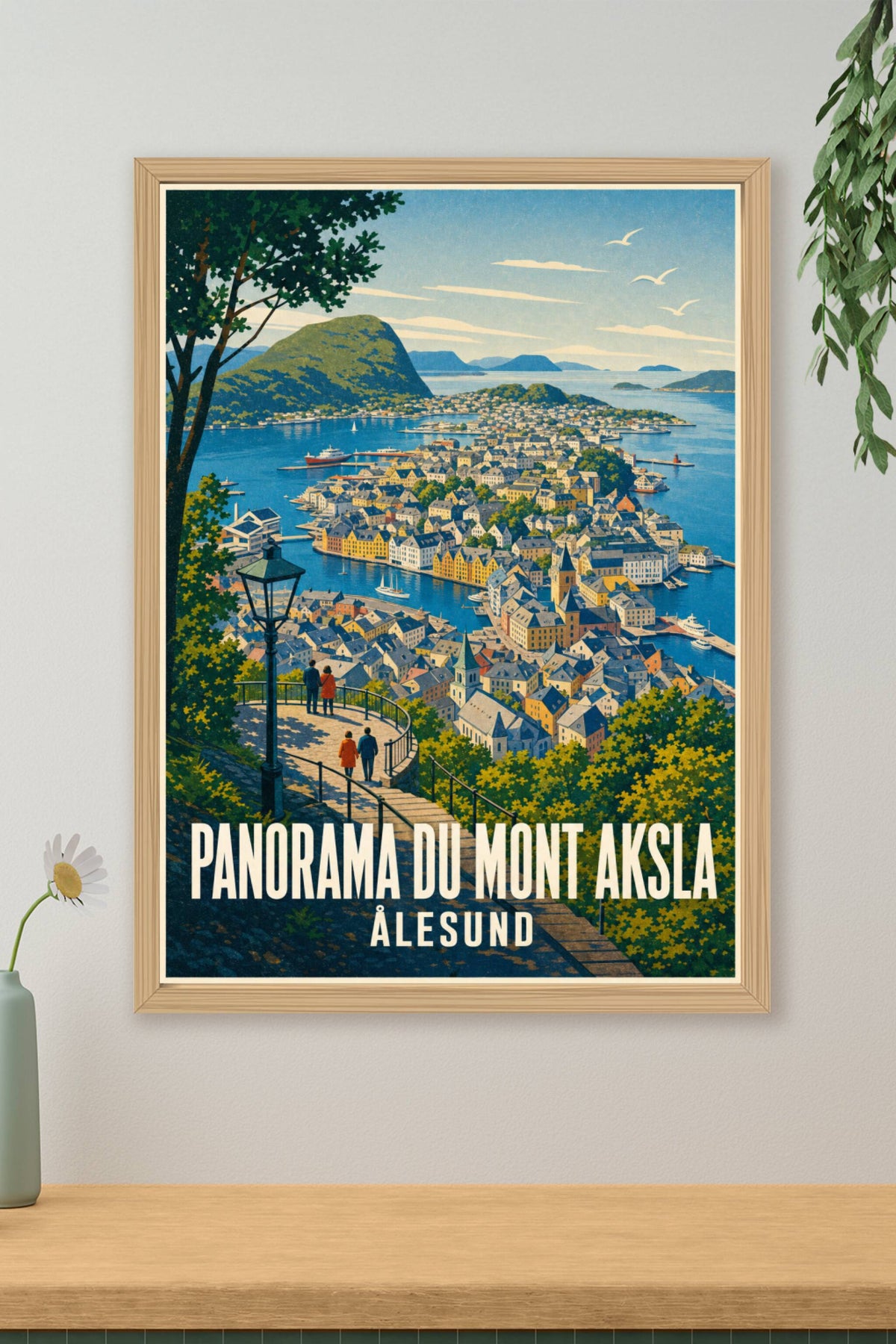 Affiche d'Ålesund, Panorama du Mont Aksla