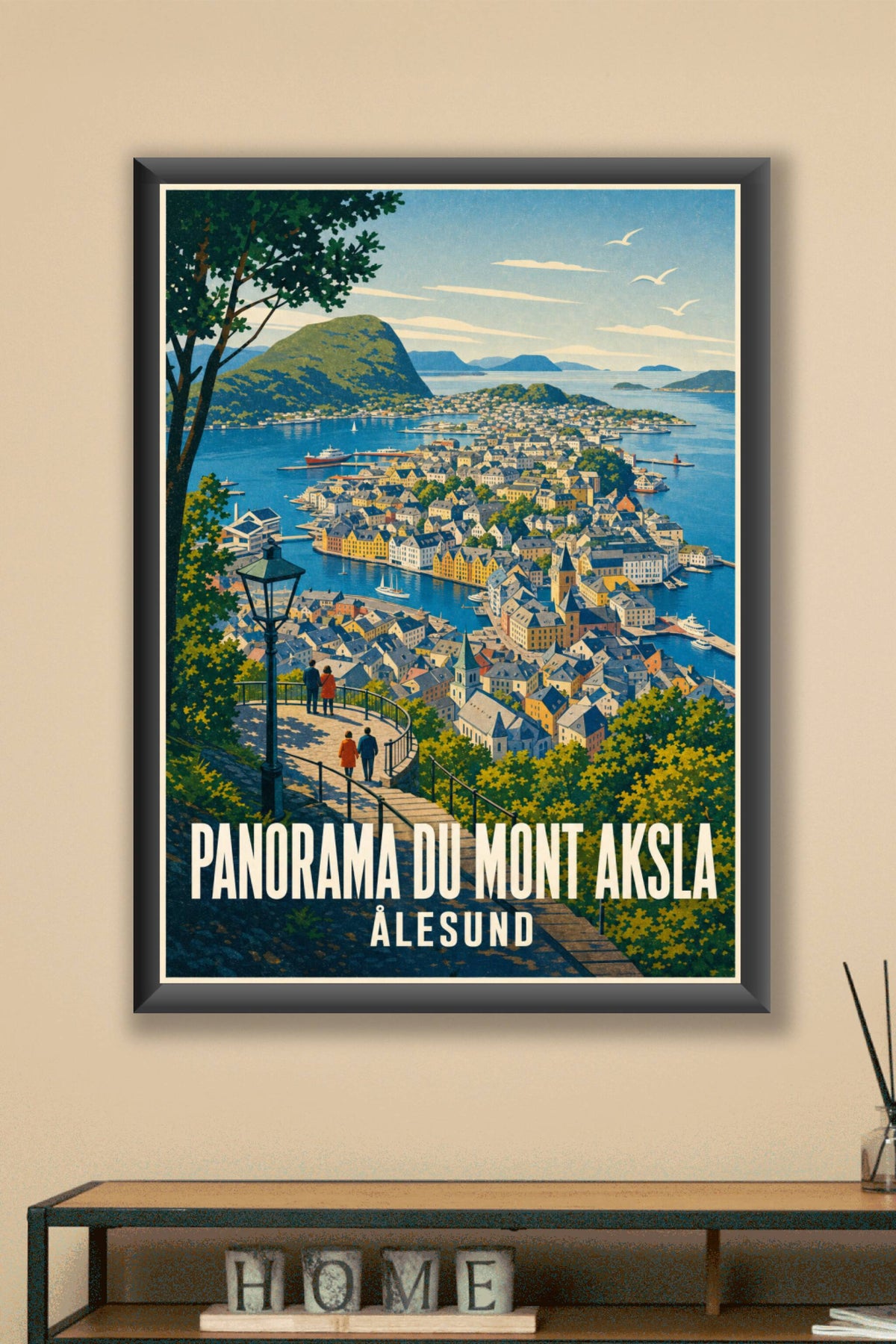 Affiche d'Ålesund, Panorama du Mont Aksla