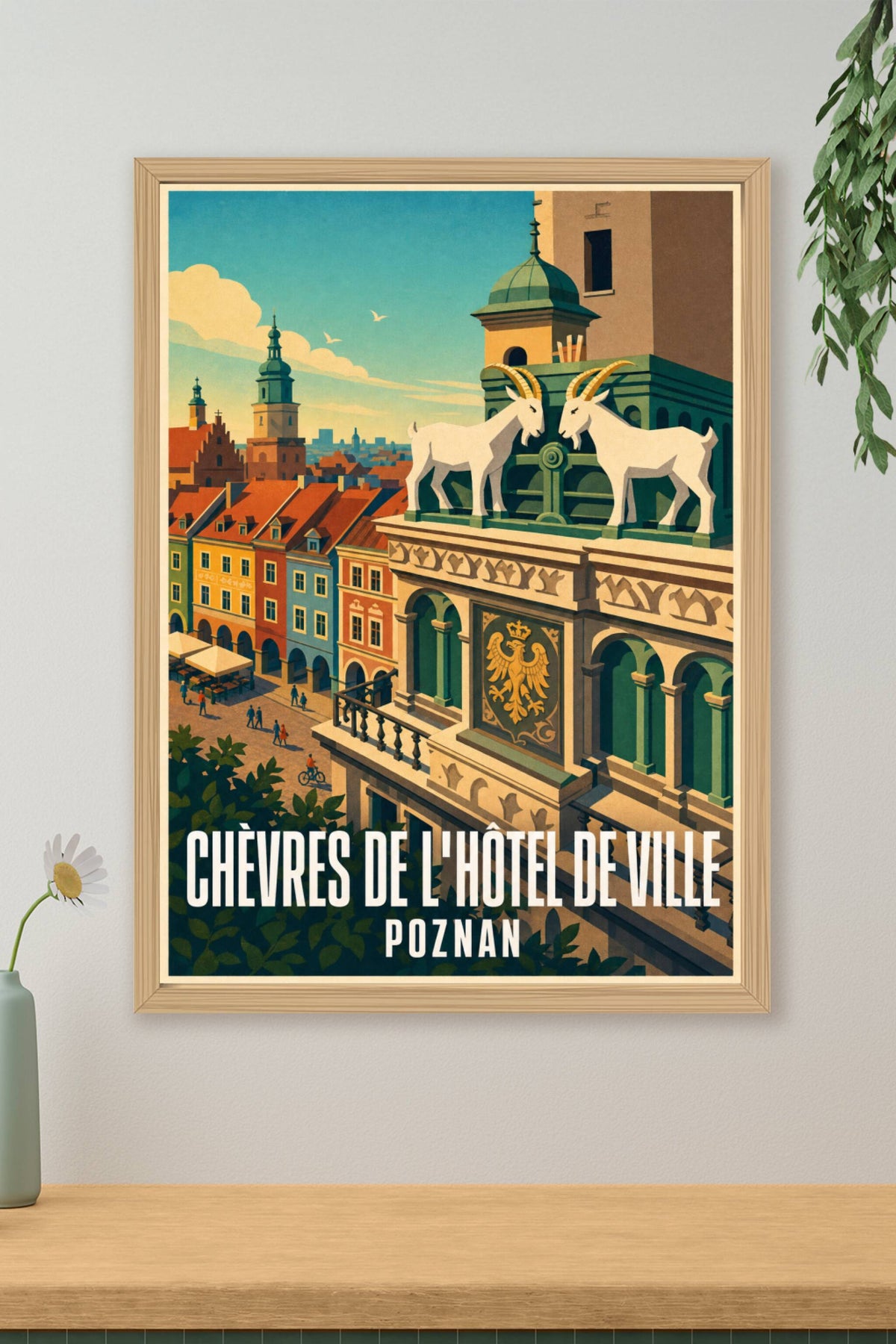Affiche des Chèvres de l'Hôtel de Ville, poster Poznan