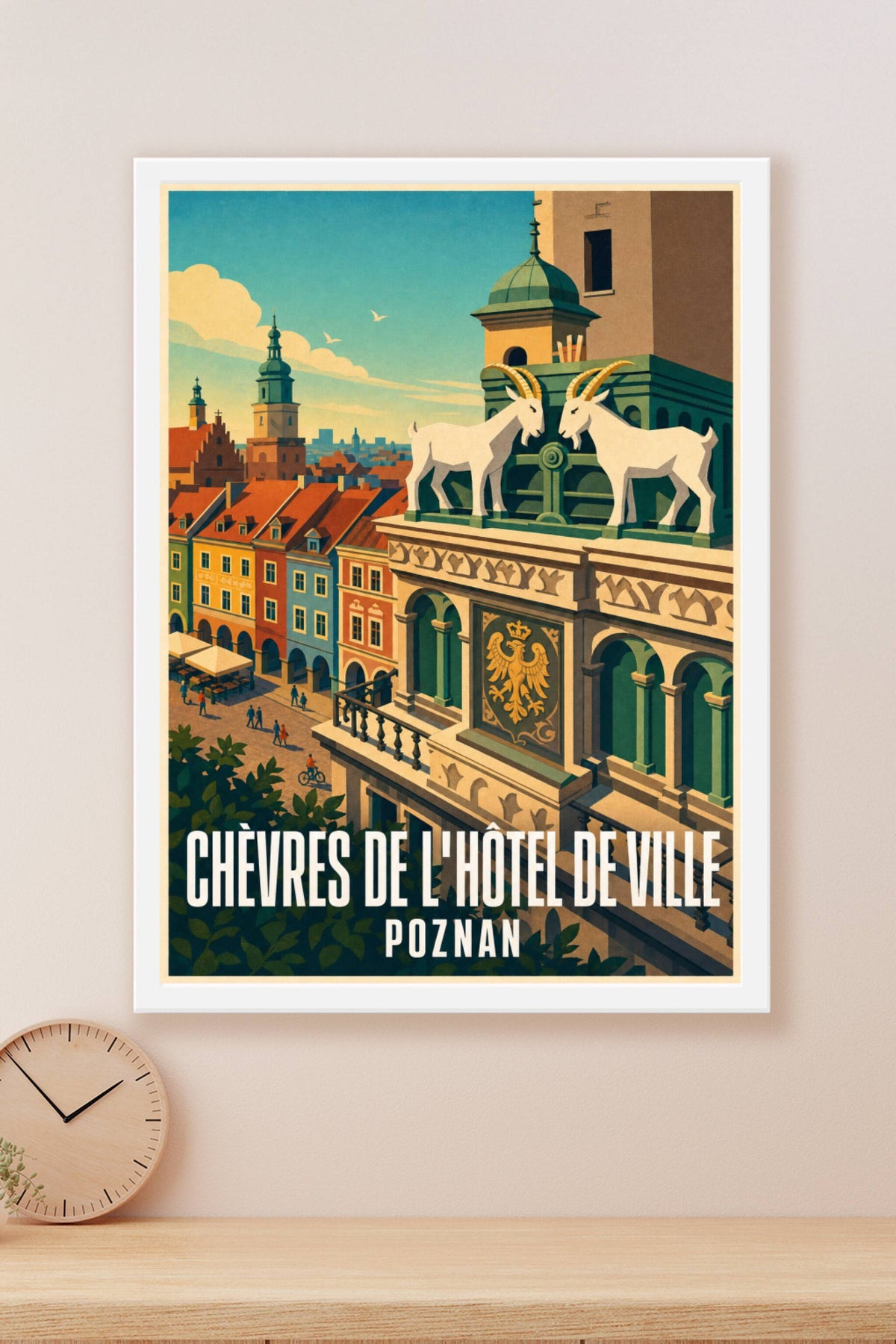 Affiche des Chèvres de l'Hôtel de Ville, poster Poznan