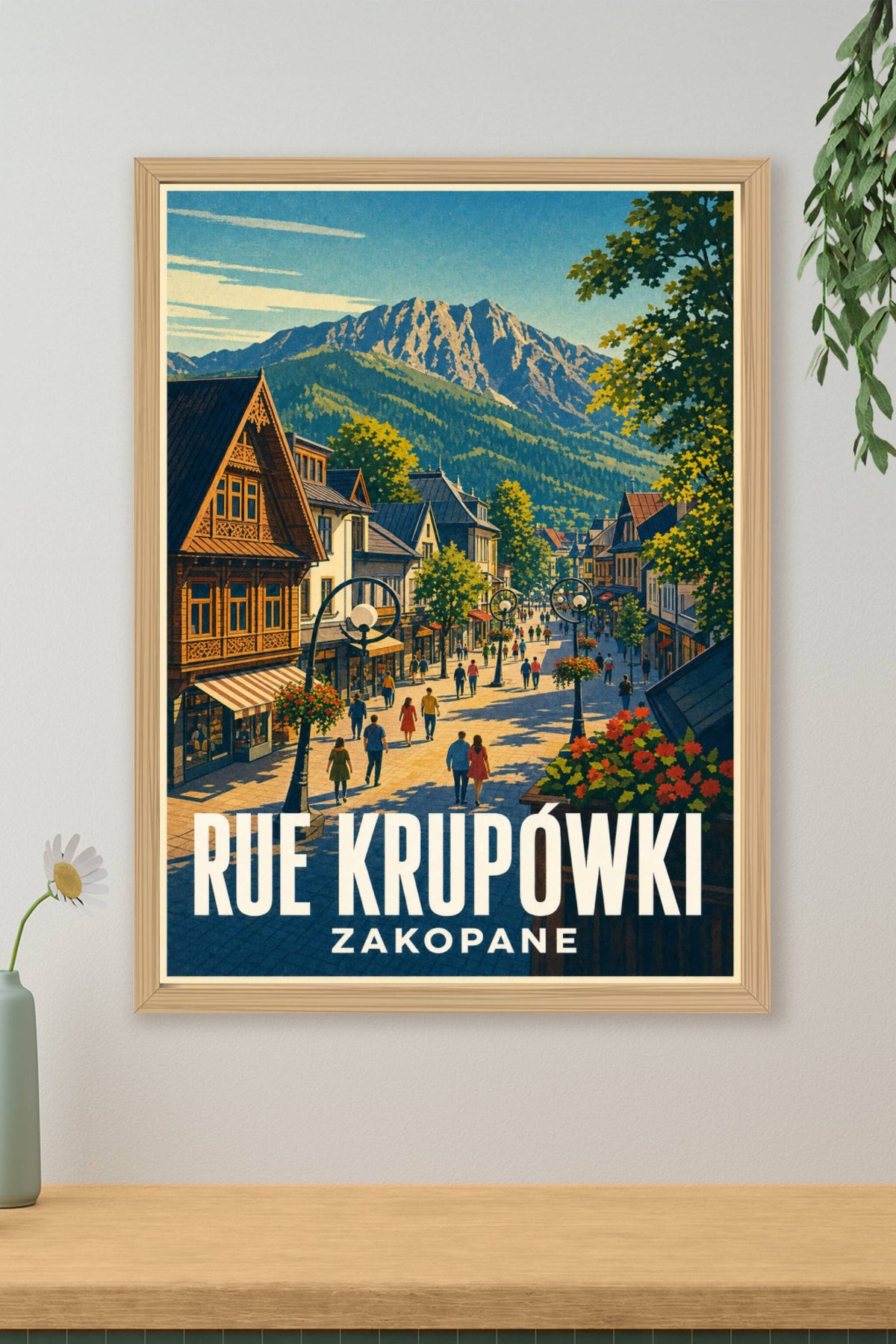 Affiche de Zakopane, poster Rue Krupówki