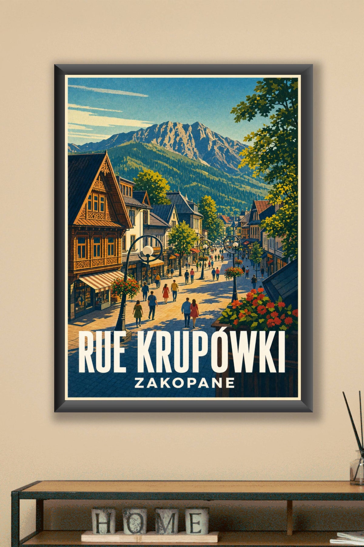 Affiche de Zakopane, poster Rue Krupówki