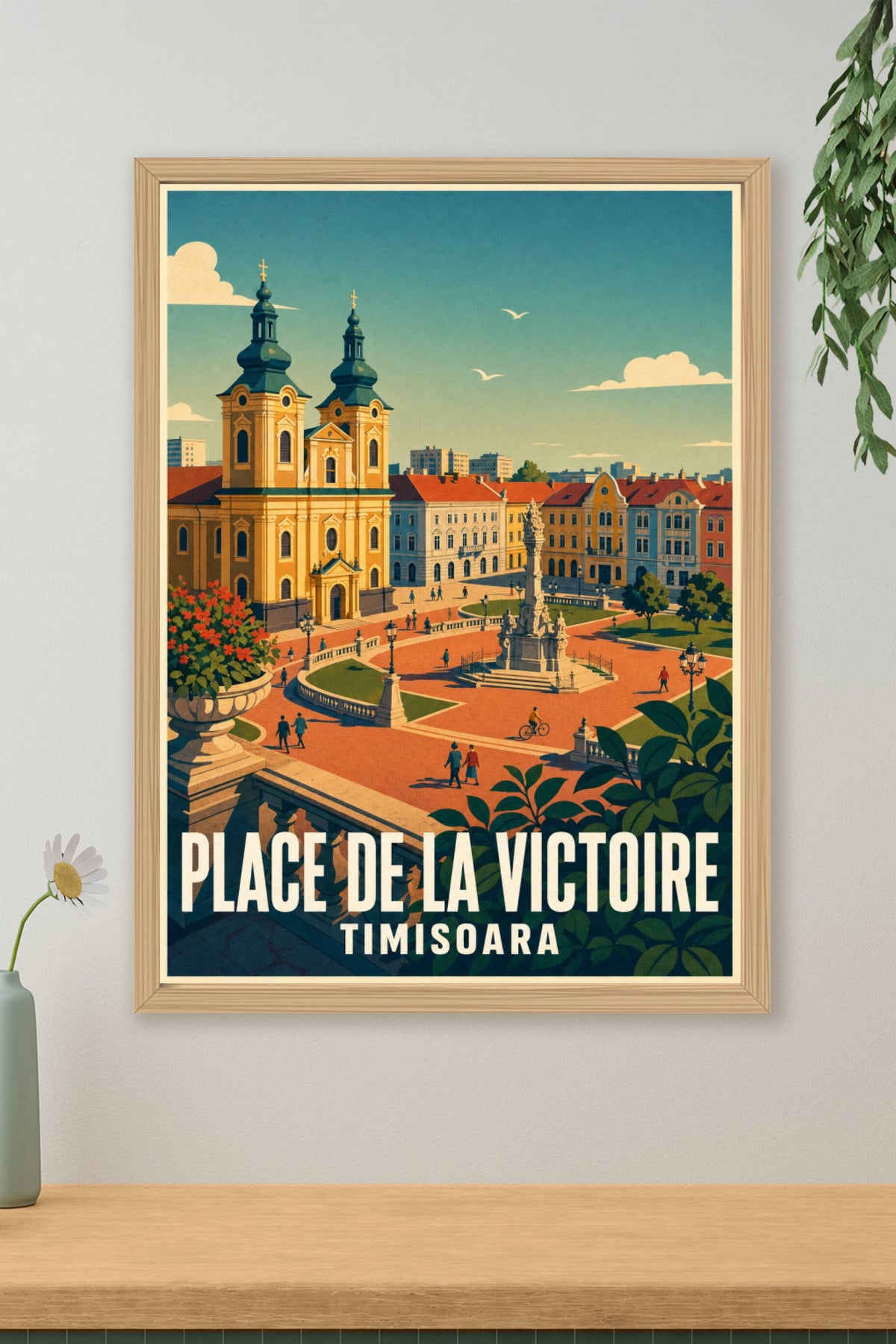 Affiche de la Place de la Victoire, poster Timisoara