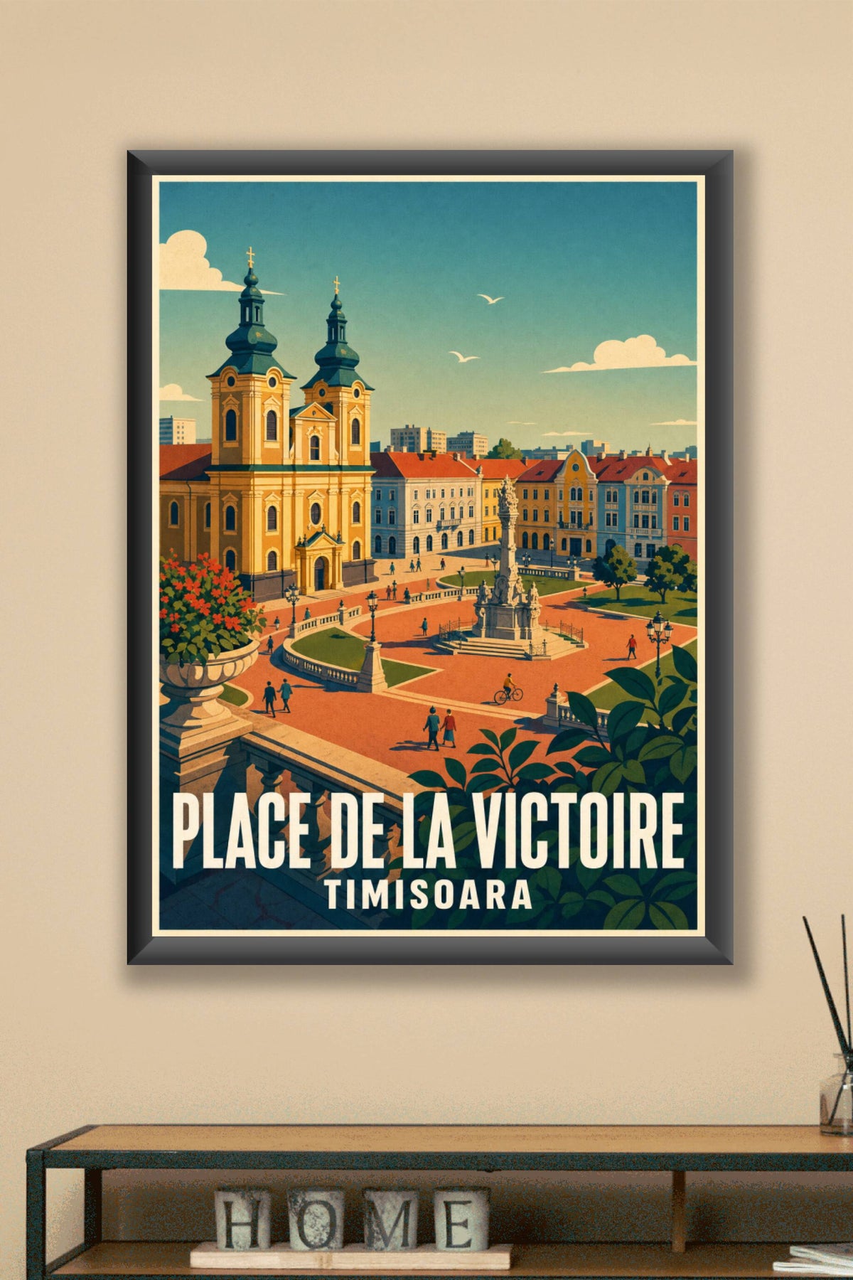Affiche de la Place de la Victoire, poster Timisoara