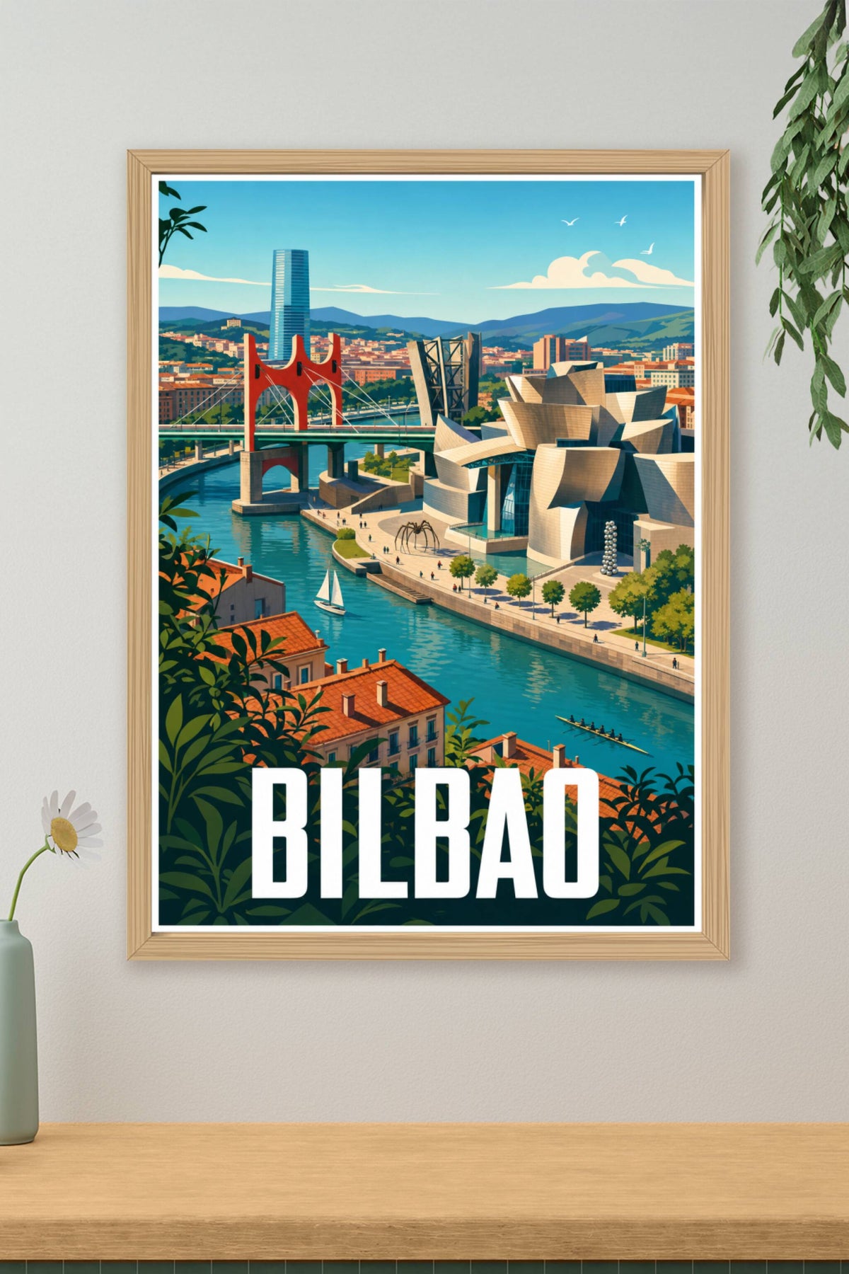 Affiche de Bilbao, poster architecture moderne