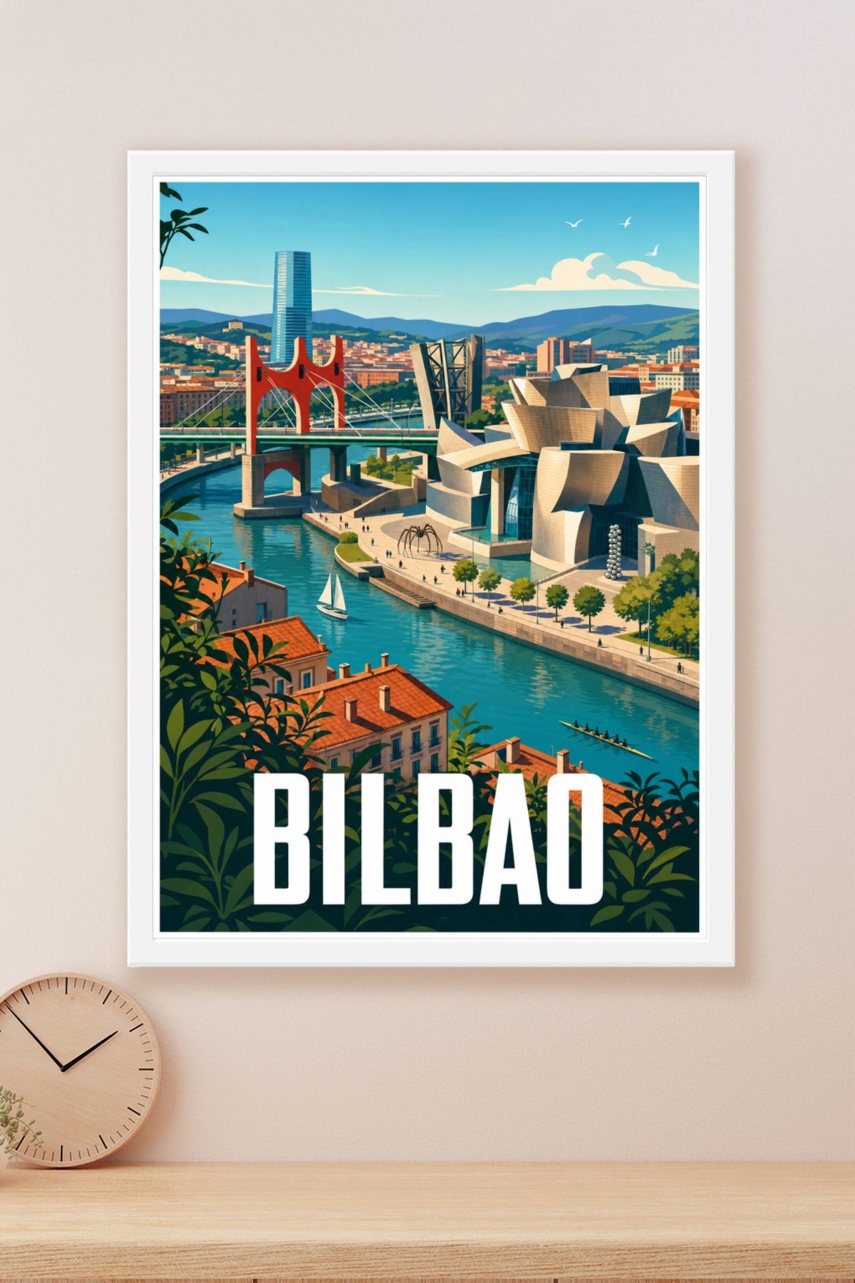 Affiche de Bilbao, poster architecture moderne