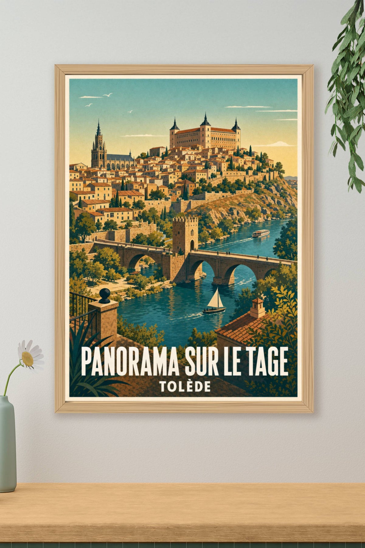 Affiche de Tolède, poster Panorama sur le Tage