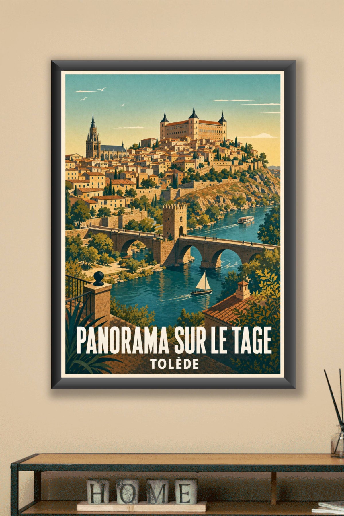 Affiche de Tolède, poster Panorama sur le Tage